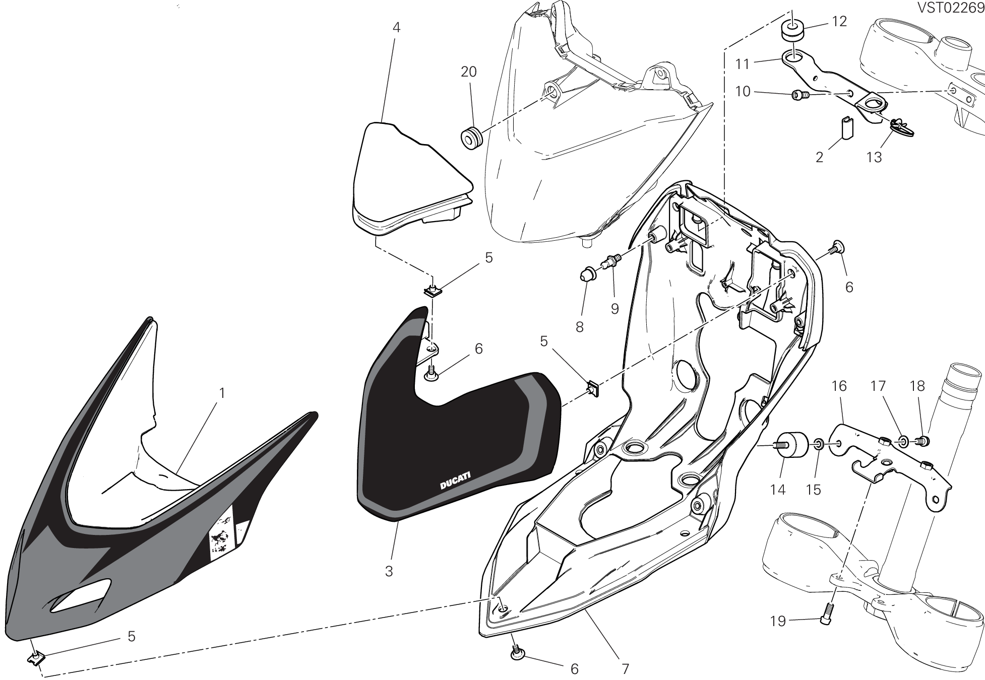 36A CAPOT AVANT POUR HYPERMOTARD 950 RVE 2022
