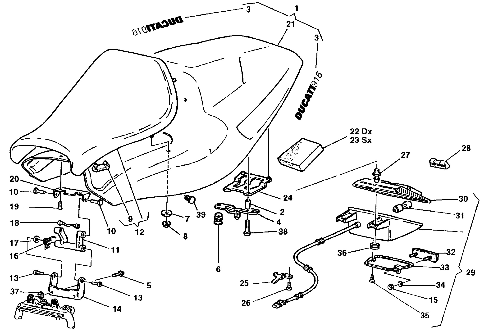 135 SELLE POUR SUPERBIKE 916 SENNA 1998