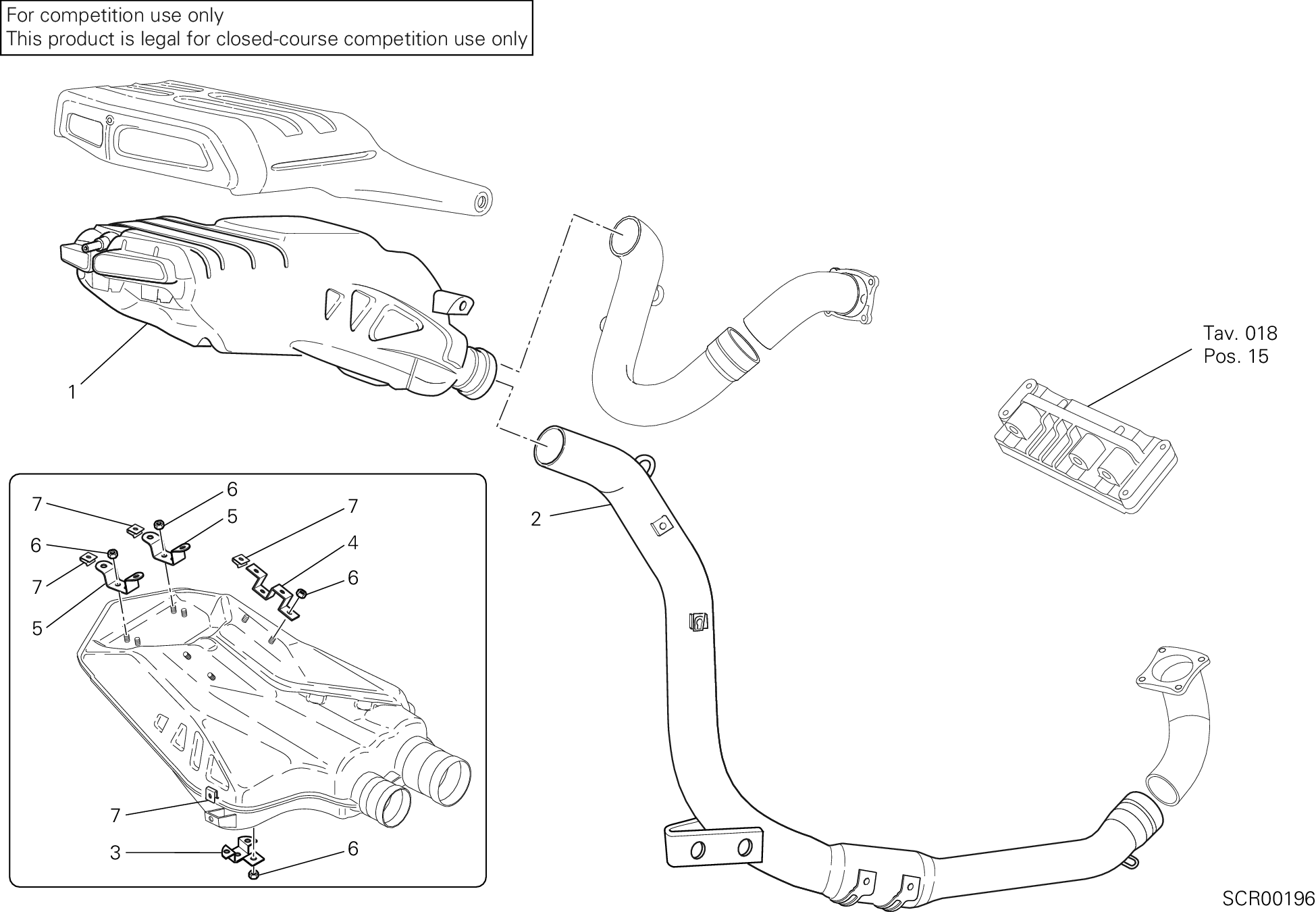 19A ECHAPPEMENT CARBOINO POUR SUPERBIKE 749 R 2004