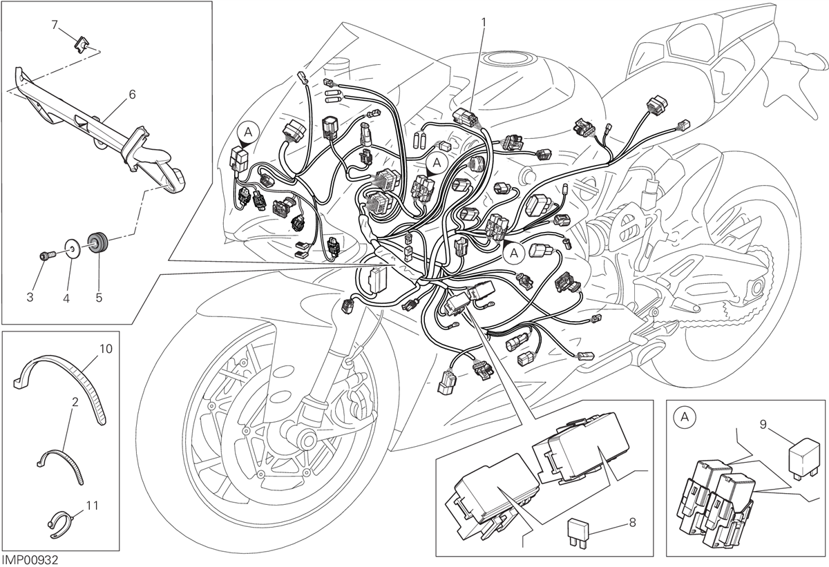 18C FAISCEAU DE FILS POUR SUPERBIKE 899 PANIGALE ABS 2015