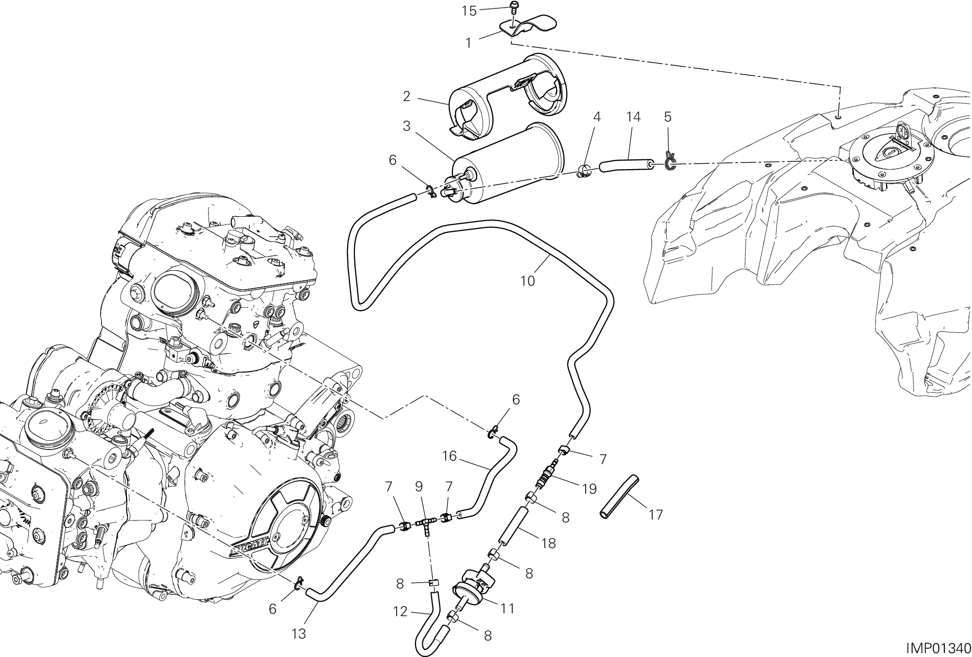 35B FILTRE CANISTER POUR DIAVEL 1260 LAMBO 2021