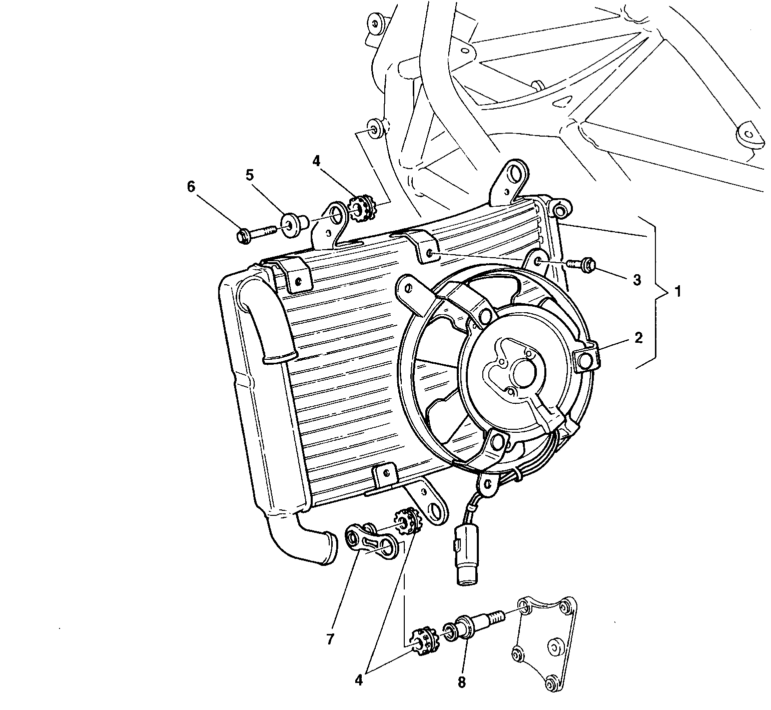 032 RADIATEUR DEAU POUR SUPERBIKE 916 SPS 1998