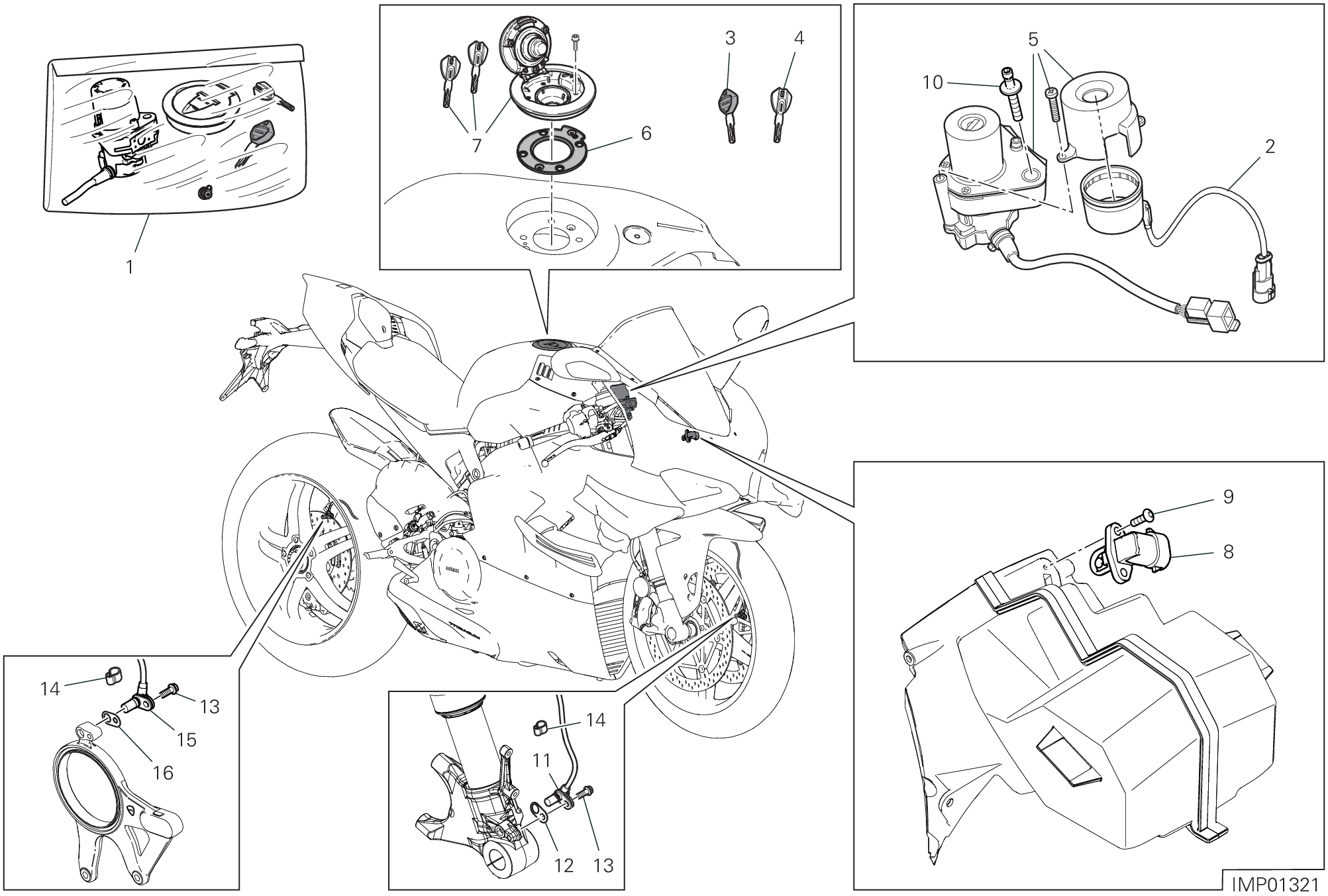 13F DISOISITIF ELECTRIQUES POUR SUPERBIKE SUPERLEGGERA V4 2021