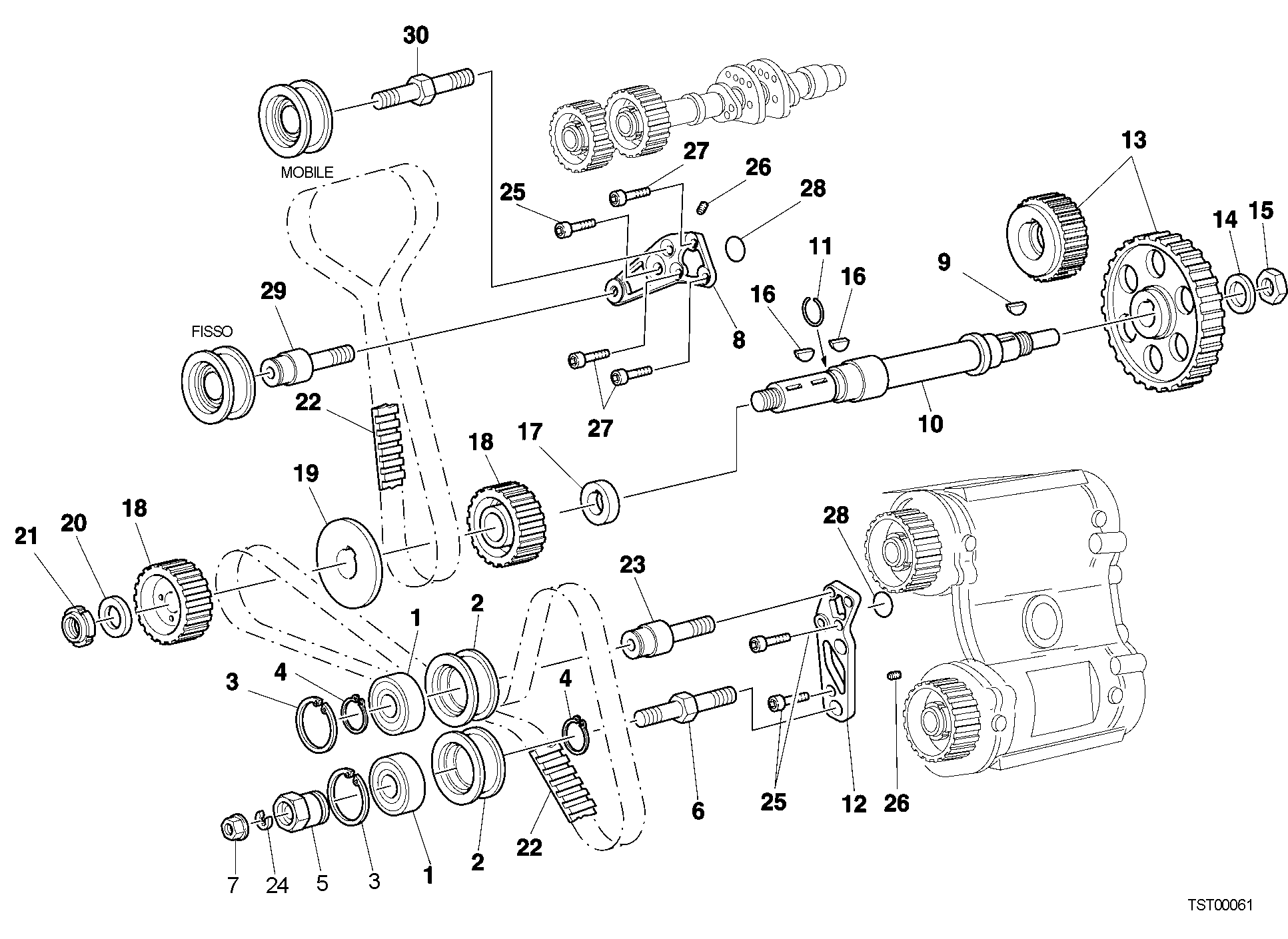 008 COURROIE DISTRIBUTION POUR SUPERBIKE 996 RS 2001