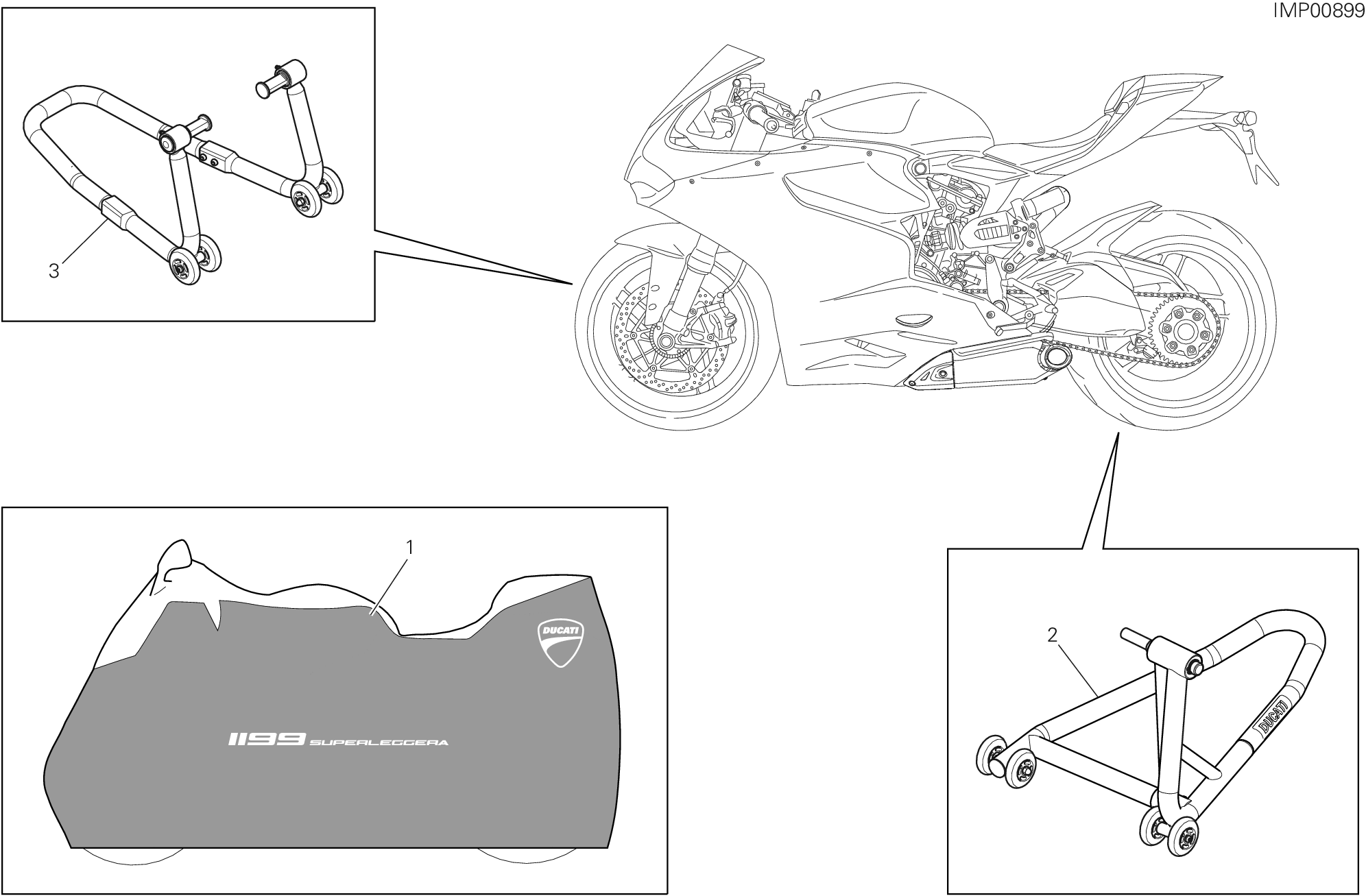 34C ACCESSOIRES POUR SUPERBIKE 1199 PANIGALE SUPERLEGGERA 2014