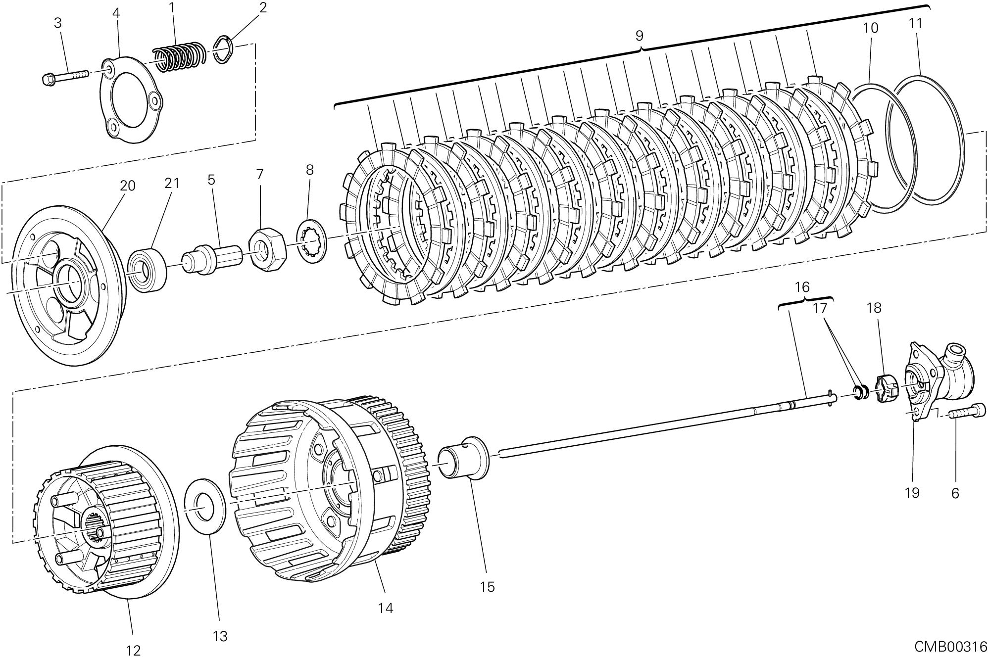 004 EMBRAYAGE POUR MONSTER 1200 2014