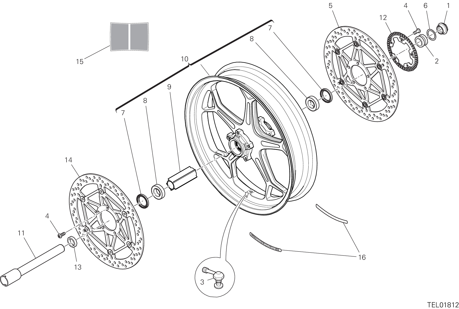 28A ROUE AVANT POUR MULTISTRADA V4 PIKES PEAK 2025