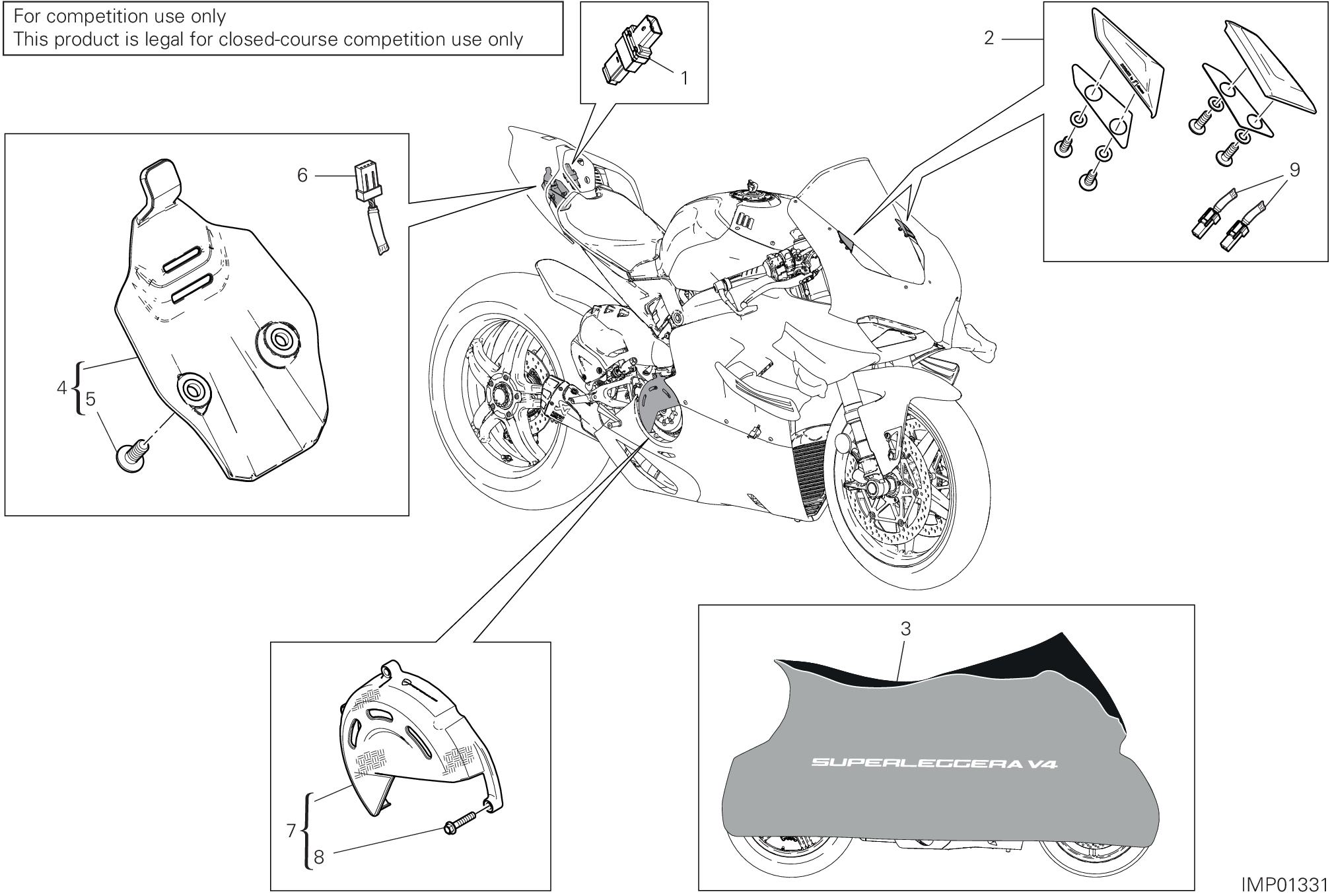 39A ACCESSOIRES POUR SUPERBIKE SUPERLEGGERA V4 2021