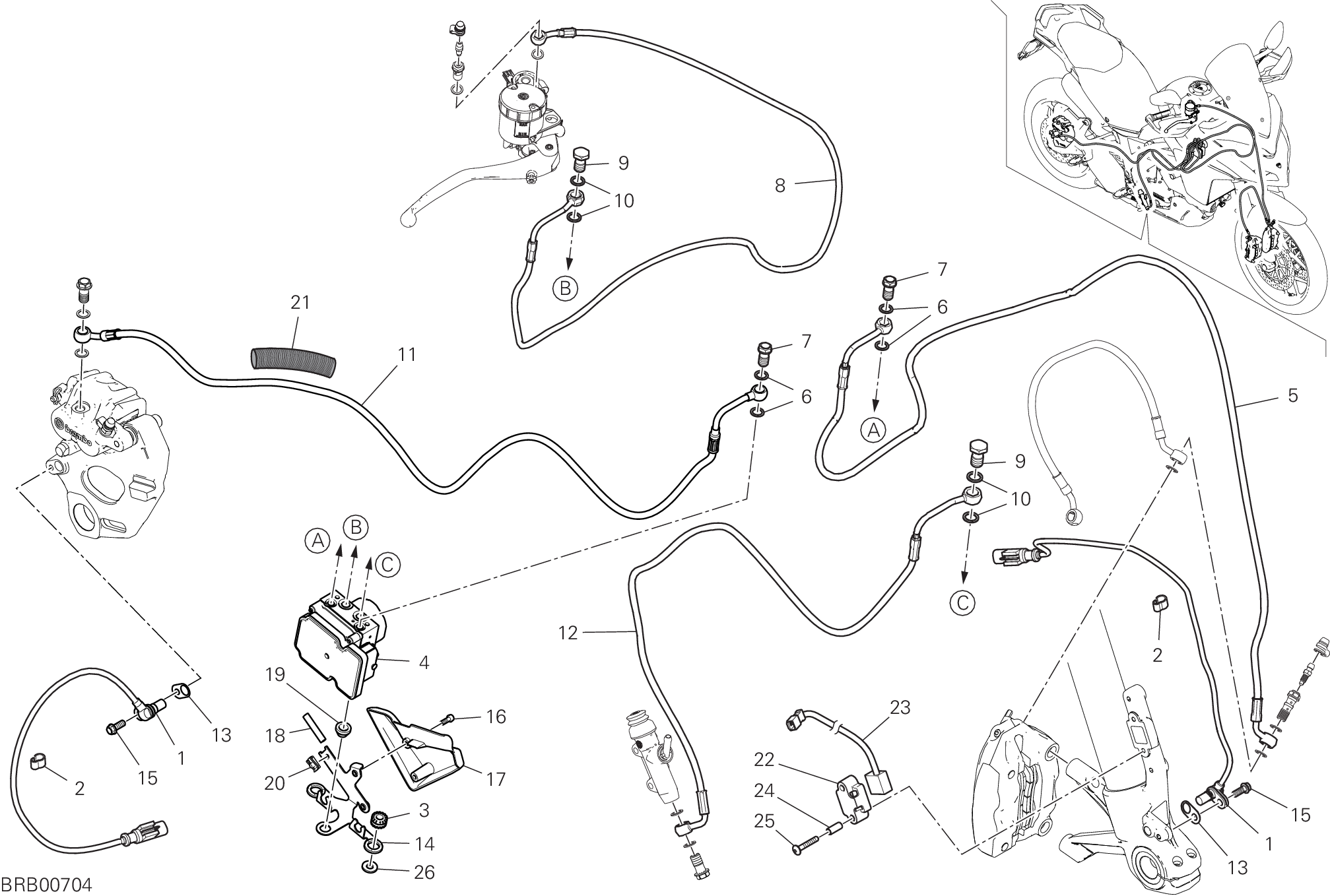 24A SYSTEME DE FREIN ABS POUR MULTISTRADA 950 S 2019