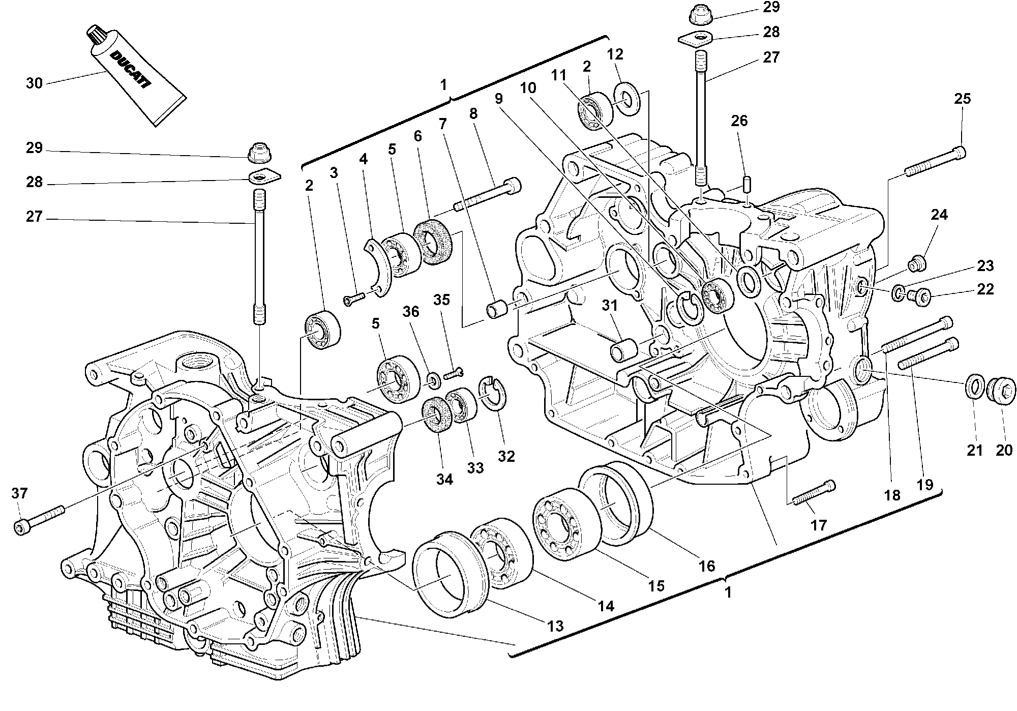 100 CARTER MOTEUR POUR SUPERBIKE 996 SPS 1999