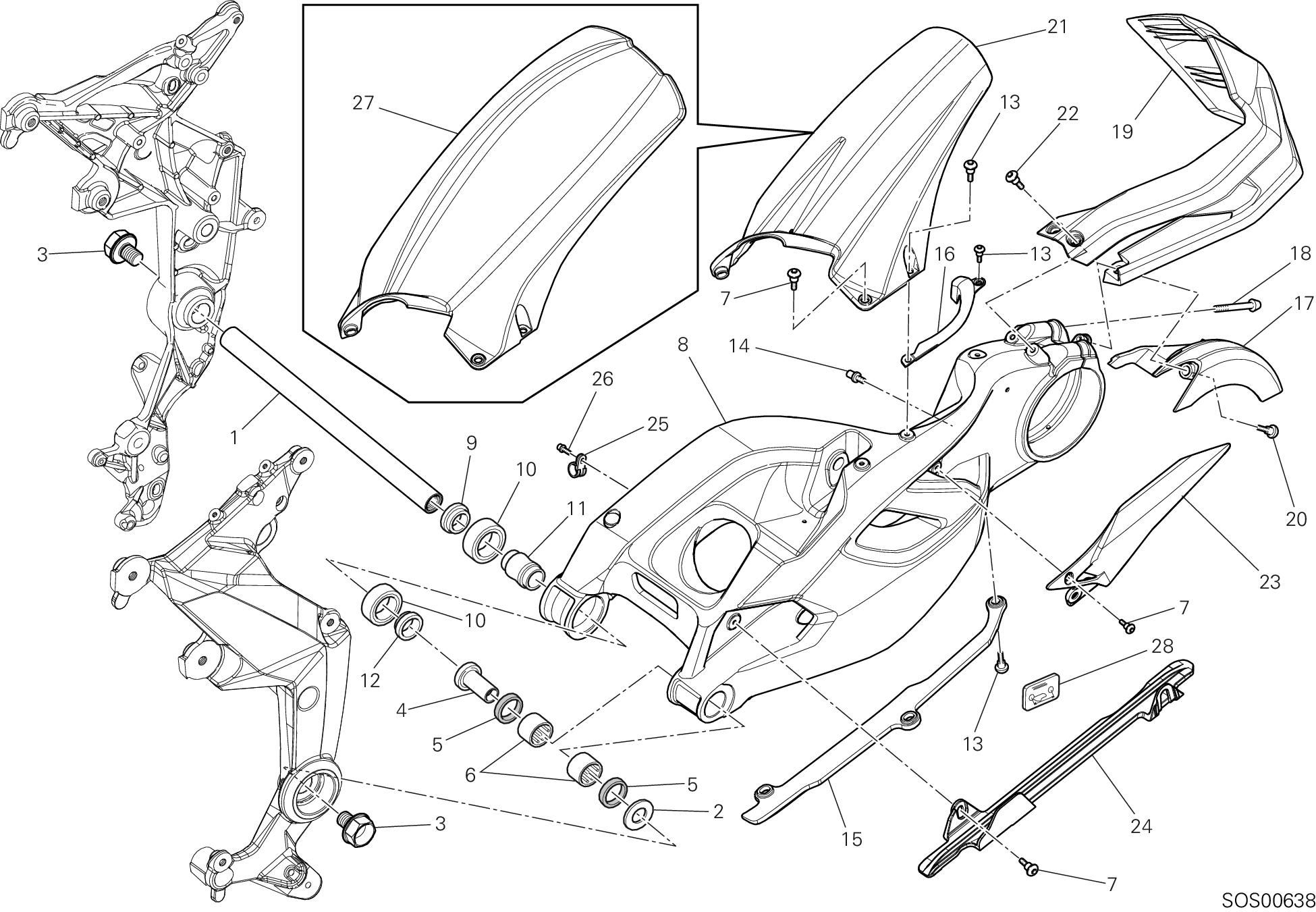 28A BRAS OSCILLANT POUR MULTISTRADA 1200 ABS 2013