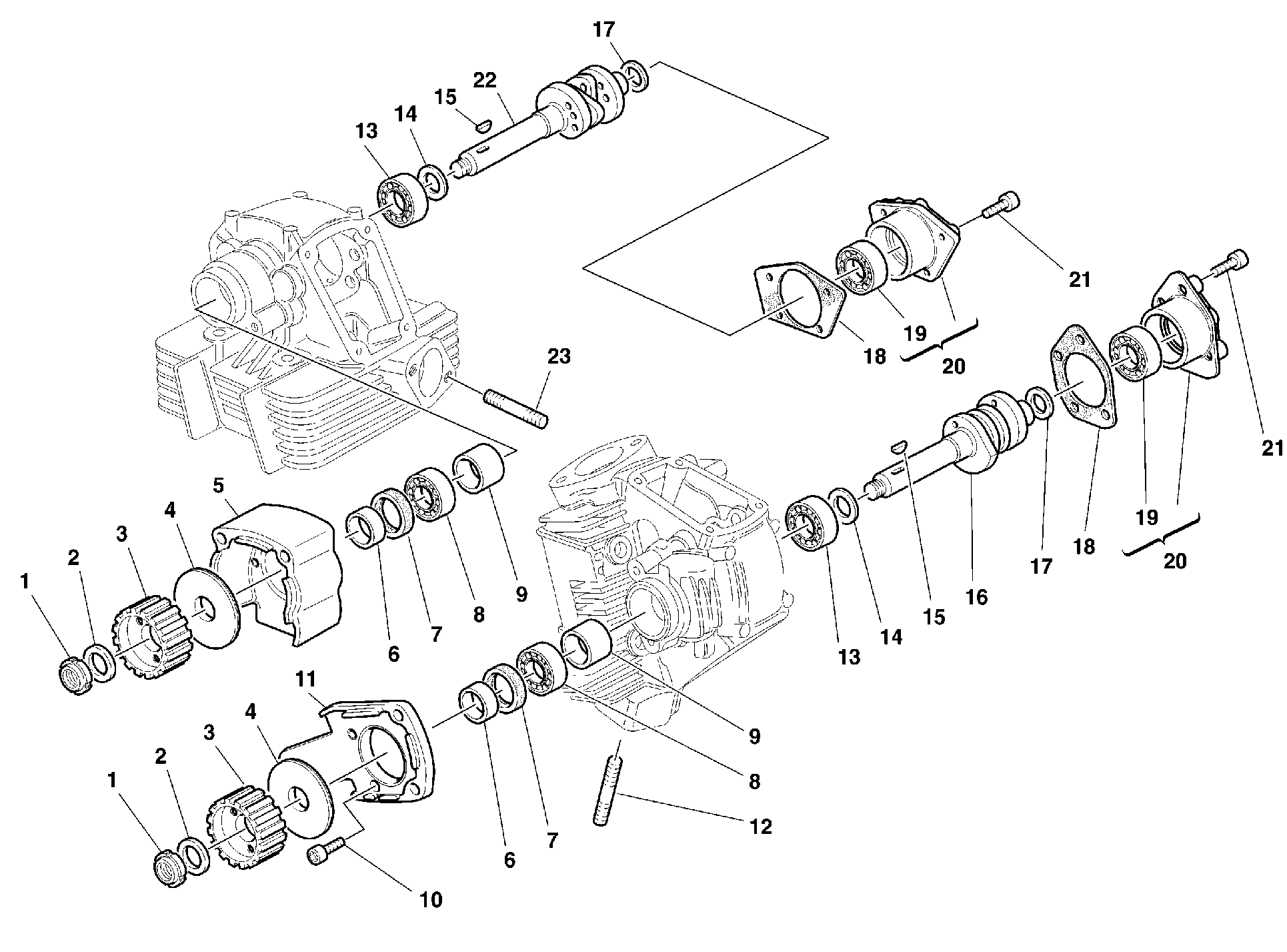130 ARBRE A CAMES POUR SUPERSPORT 900 SS 1999