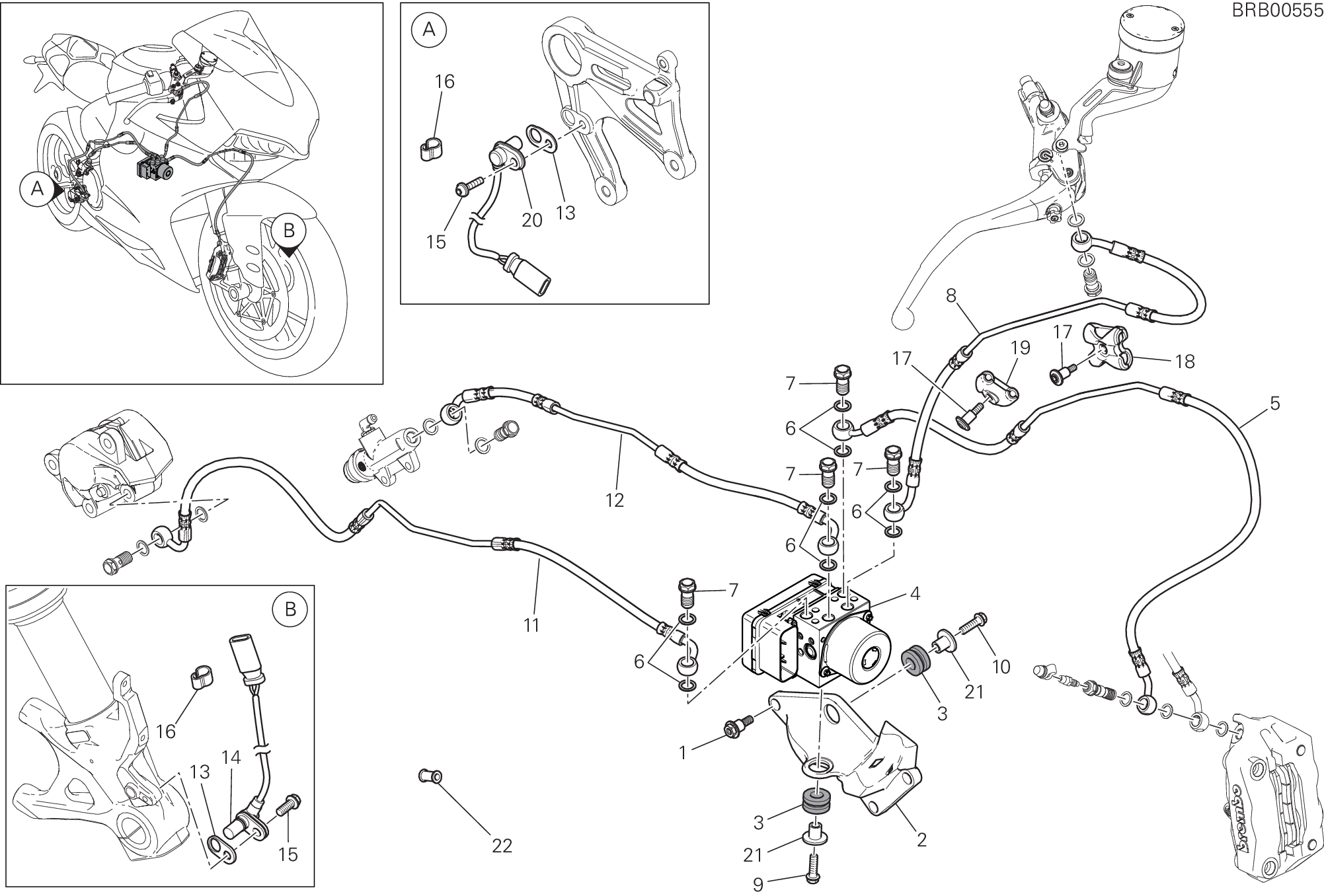 24A SYSTEME ANTIBLOCAGE DES FREINS ABS POUR SUPERBIKE 959 PANIGALE ABS 2017