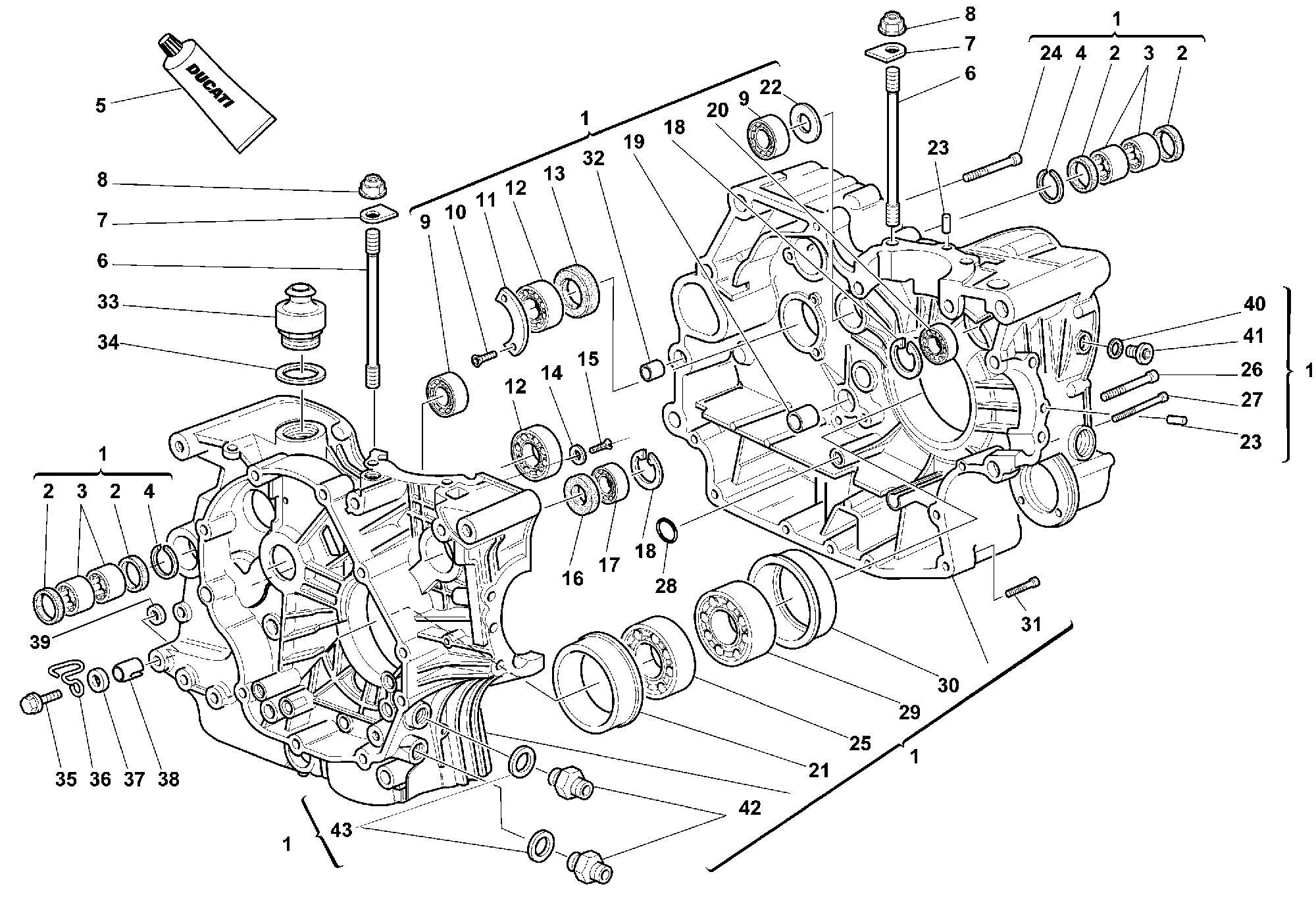 100 CARTER MOTEUR POUR MONSTER 750 1999