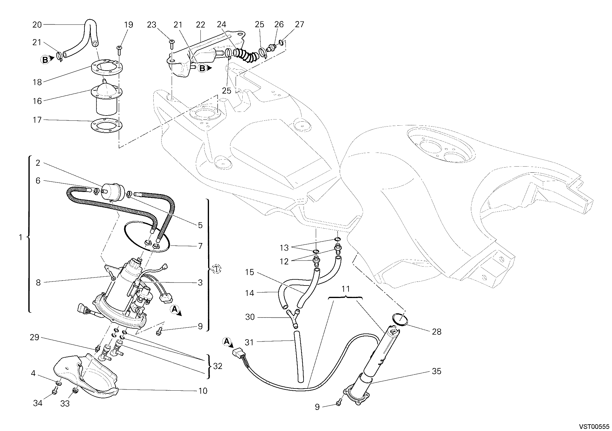 037 POMPE A CARBURANT POUR MULTISTRADA 1000 2006