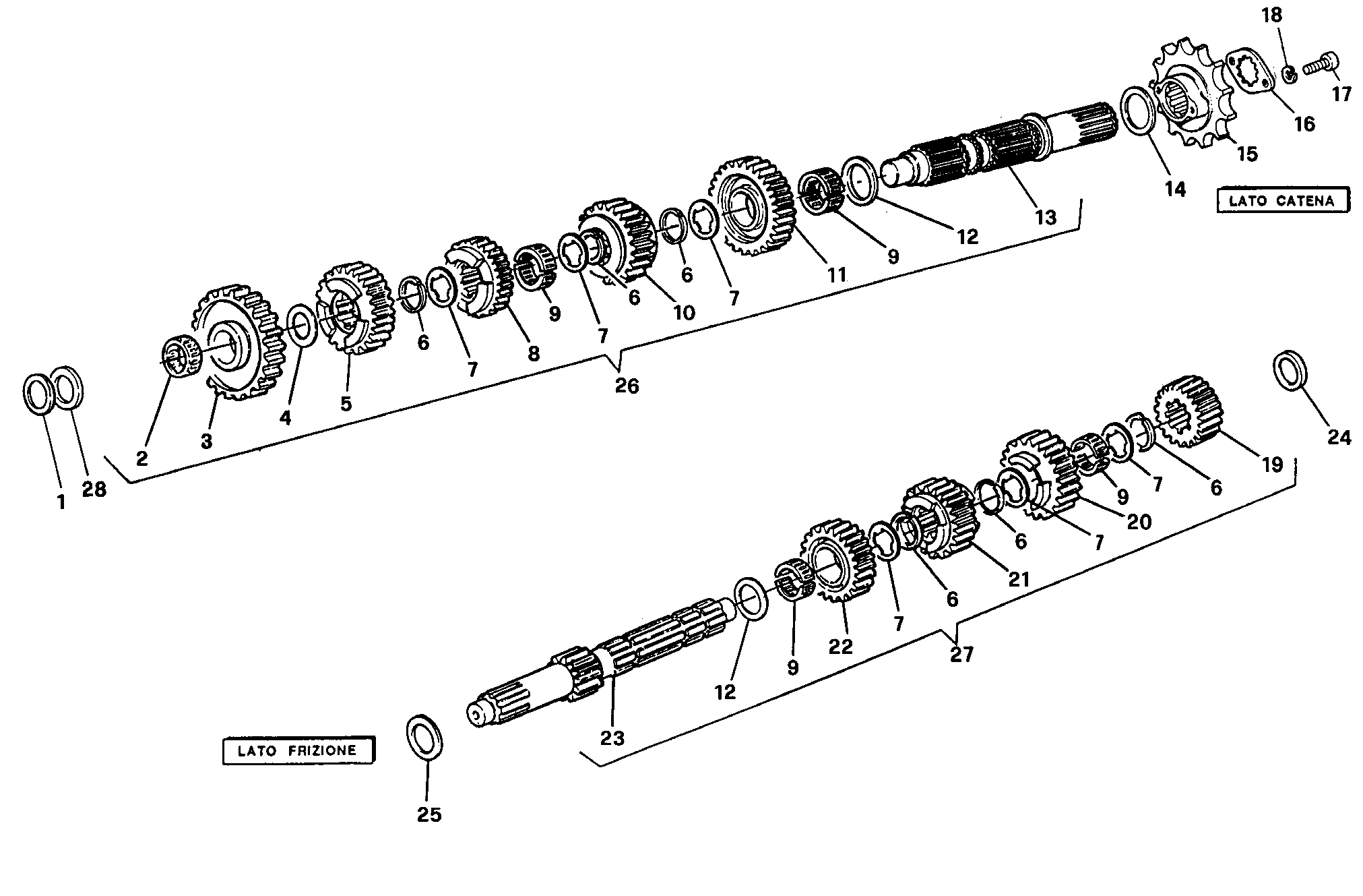 003 BOITE DE VITESSES POUR SUPERSPORT 750 SS 1992