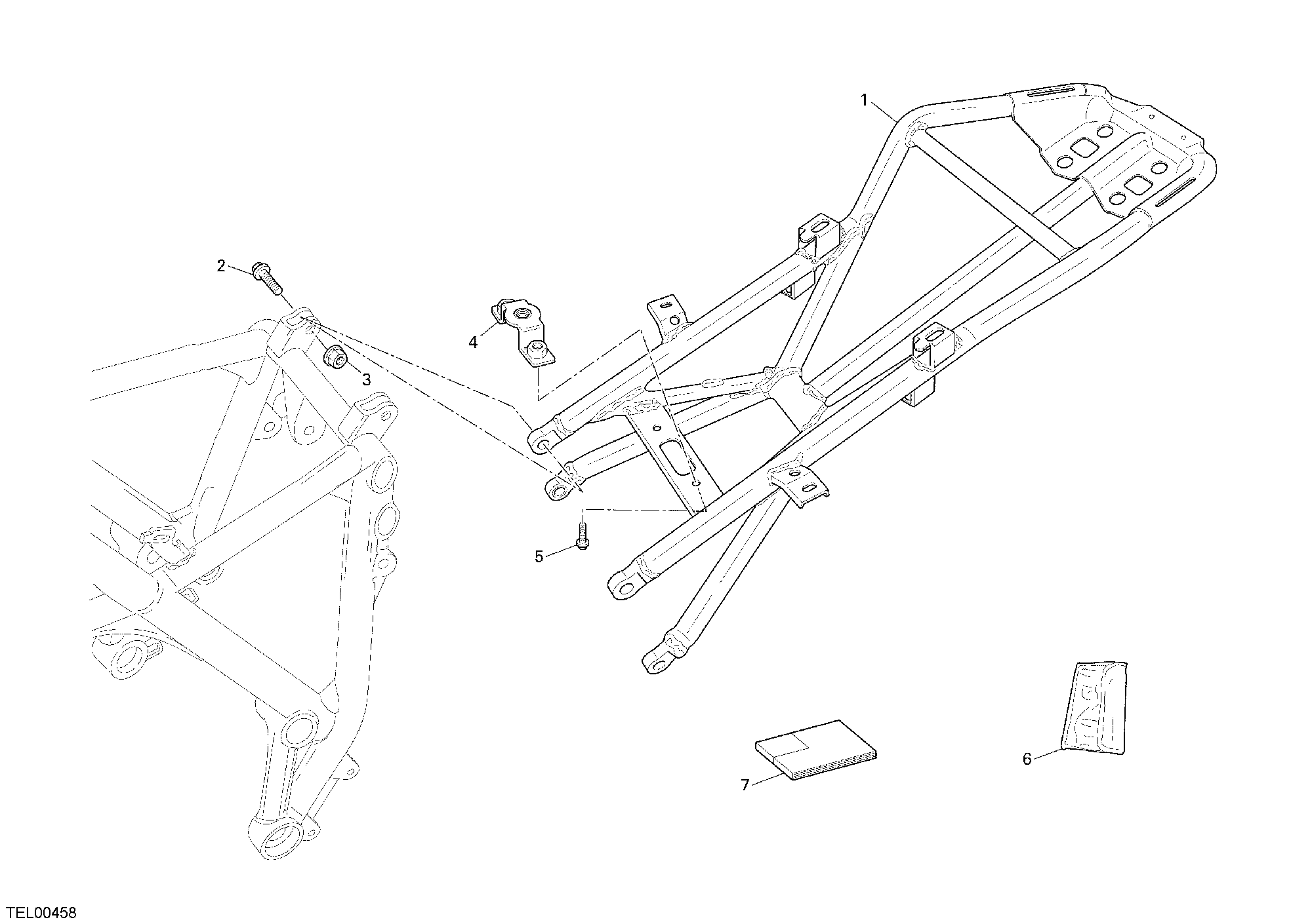 027 CADRE ARRIERE POUR SUPERBIKE 1098 R 2008