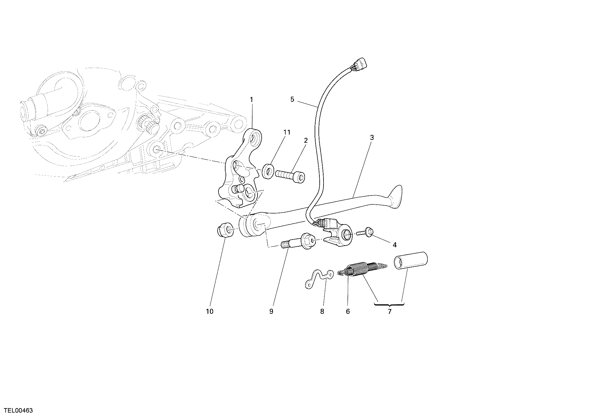 025 BEQUILLE LATERALE POUR MONSTER S4R 2008