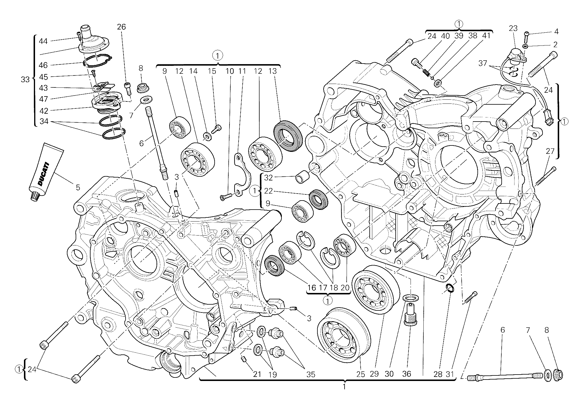 010 CARTER MOTEUR POUR HYPERMOTARD 796 2011