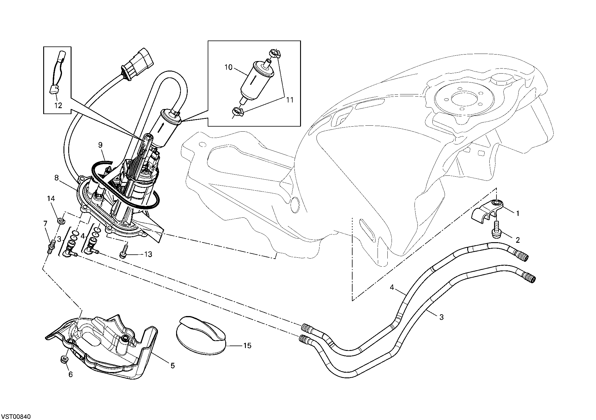 036 POMPE A CARBURANT POUR MONSTER 696 2008