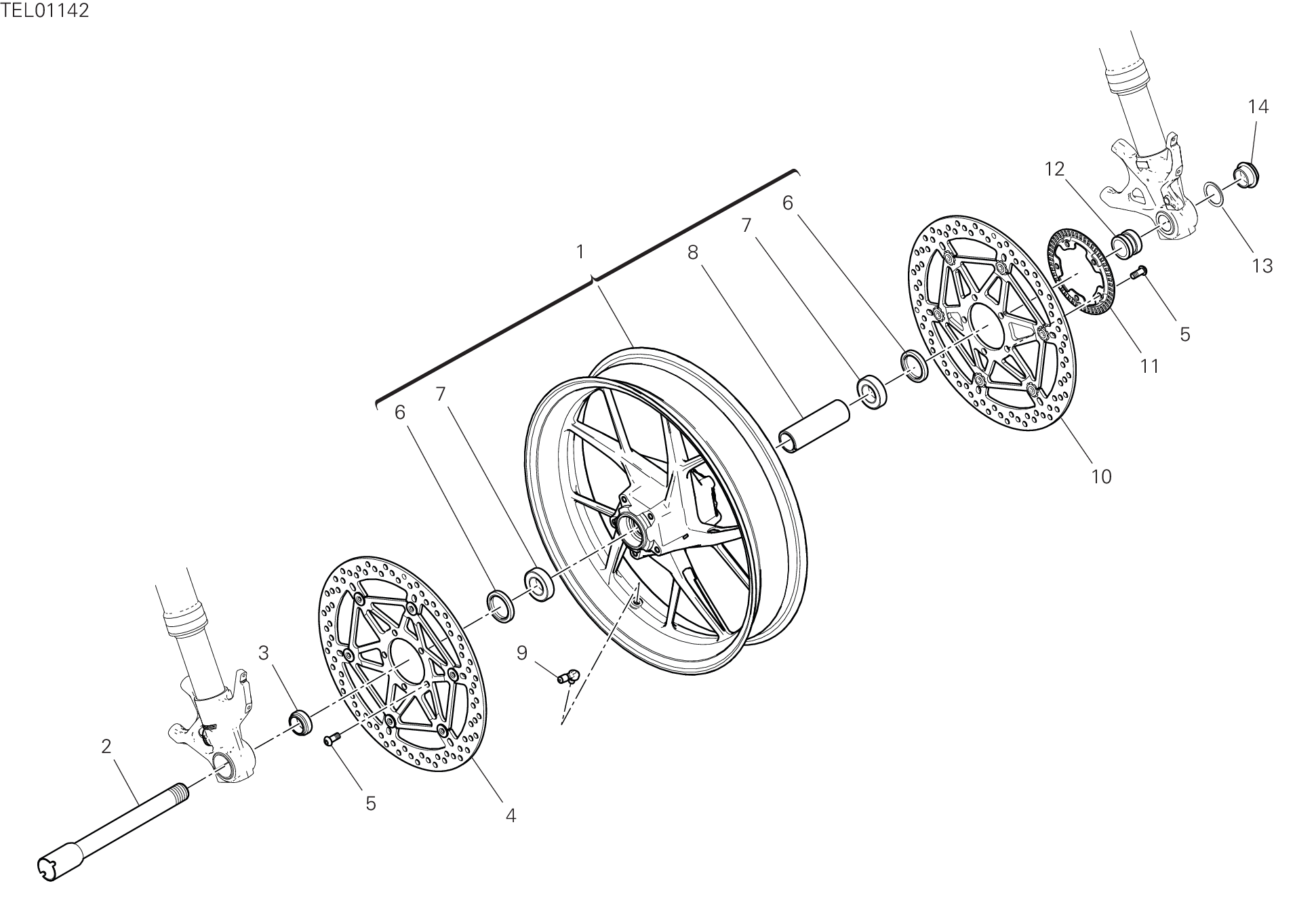28A ROUE AVANT POUR SUPERBIKE PANIGALE V4 2018