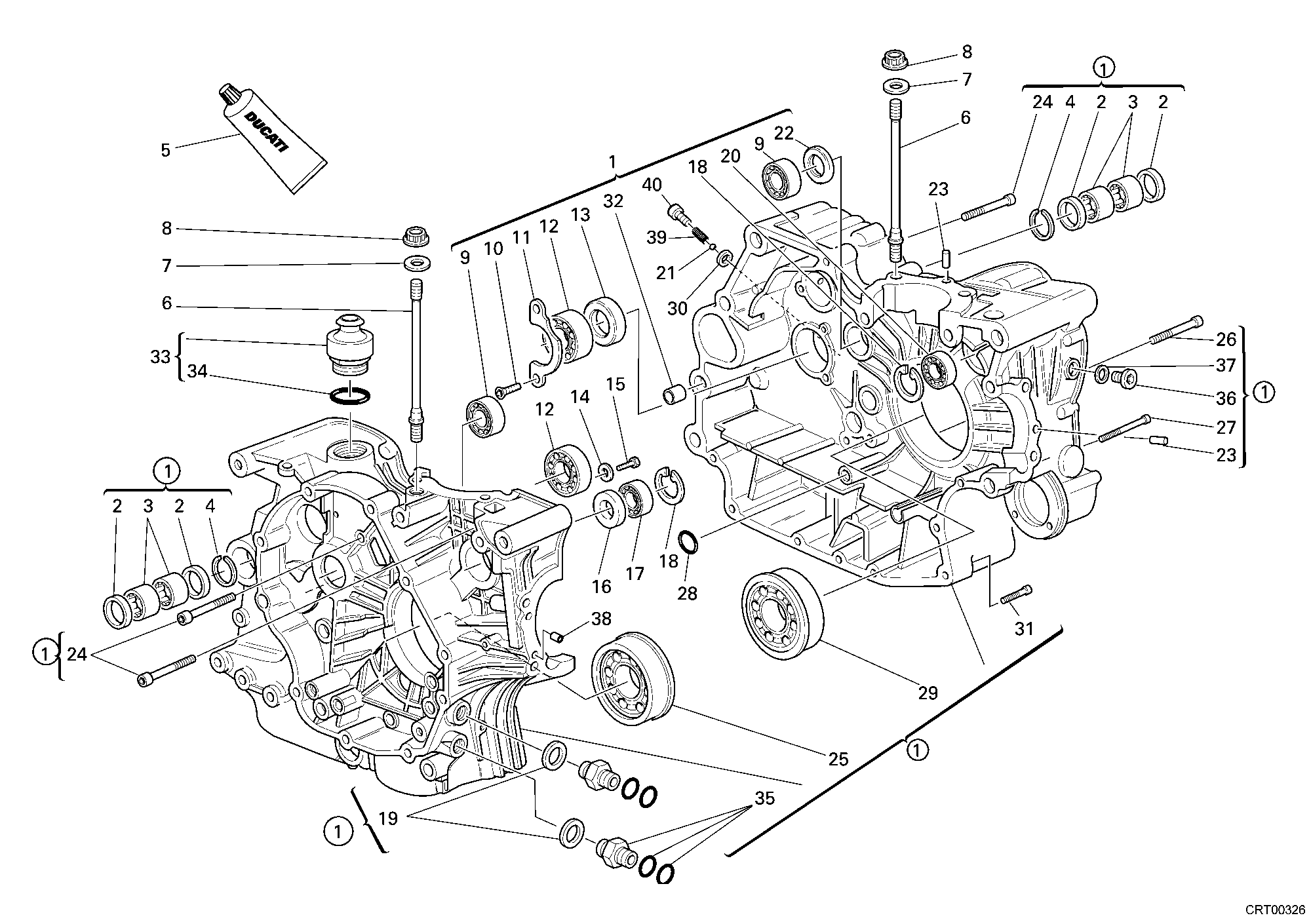 010 CARTER MOTEUR POUR MONSTER S2R 800 2006