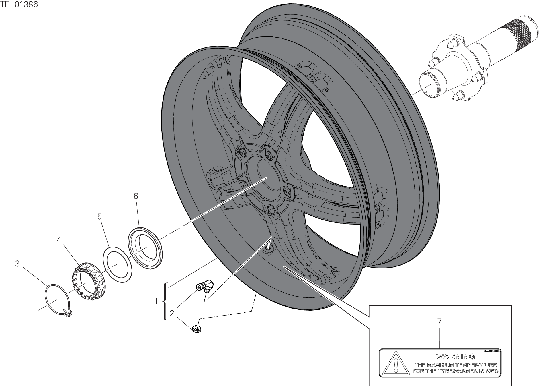 29A ROUE ARRIERE POUR SUPERBIKE PANIGALE V4 SP2 30 ANNIVERSARIO 2024