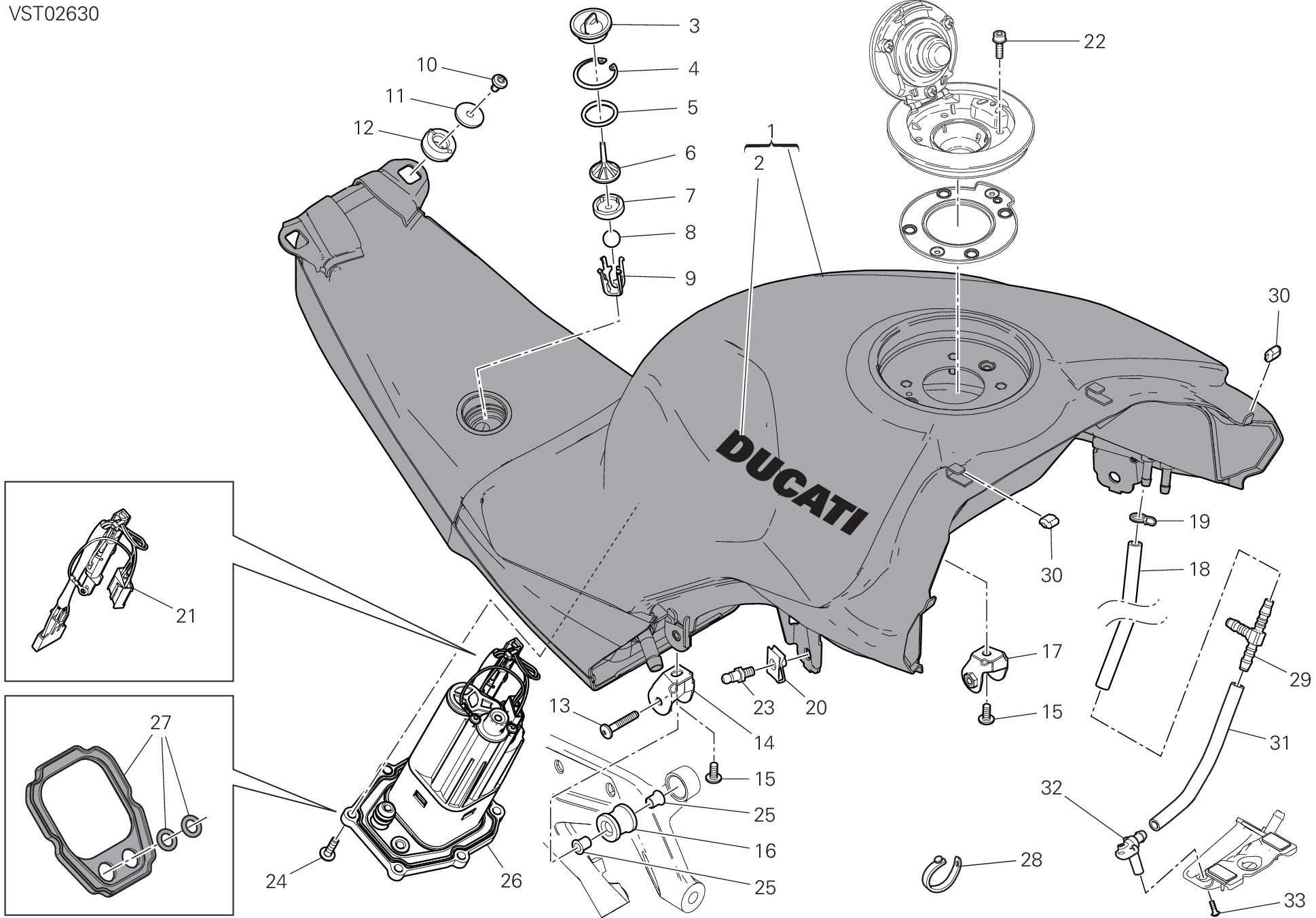 30A RSERVOIR POUR SUPERBIKE PANIGALE V4 2022