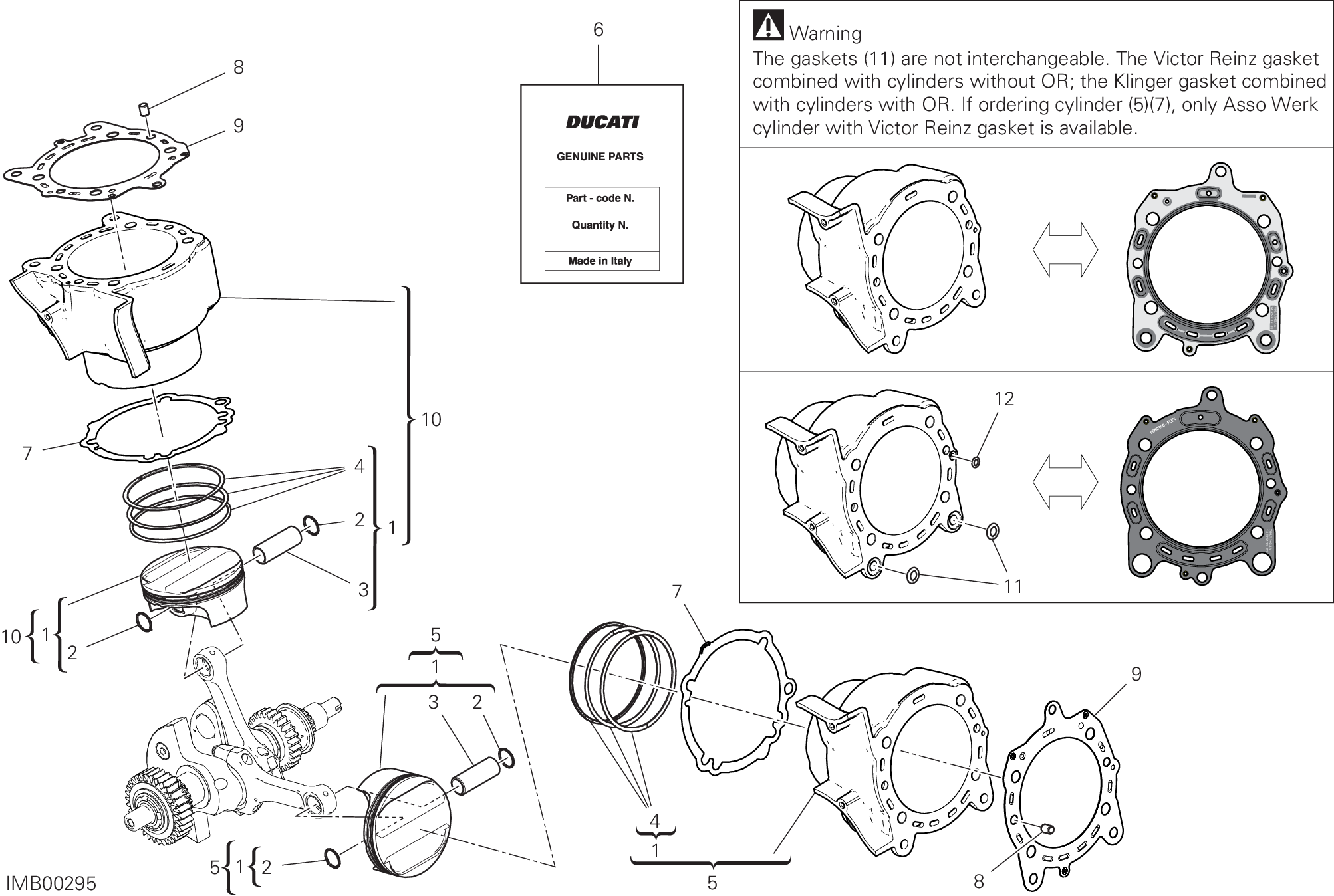 07A CYLINDRES PISTONS POUR MULTISTRADA 1260 ABS 2019
