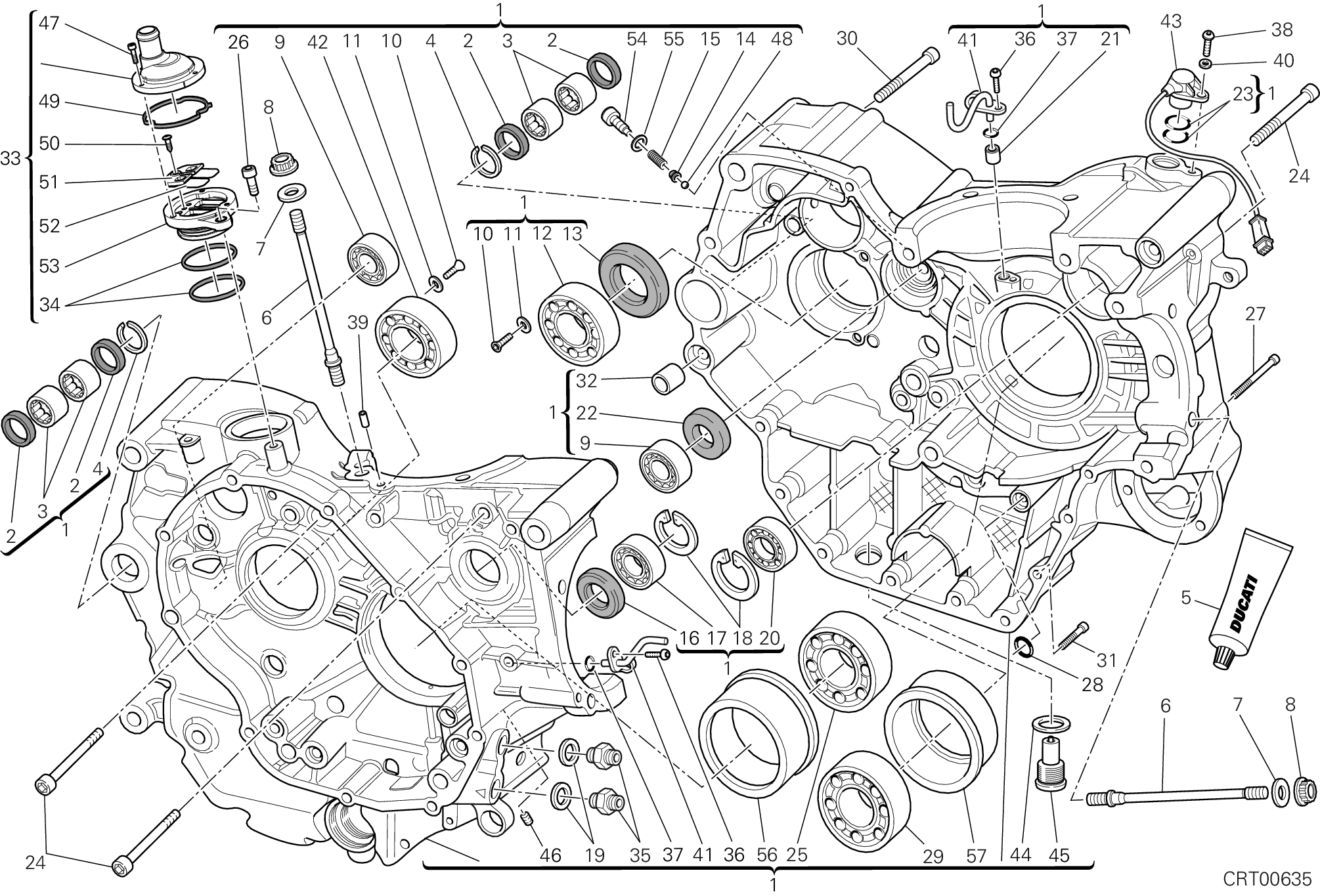010 CARTER MOTEUR POUR MONSTER 1100 EVO ABS 2013