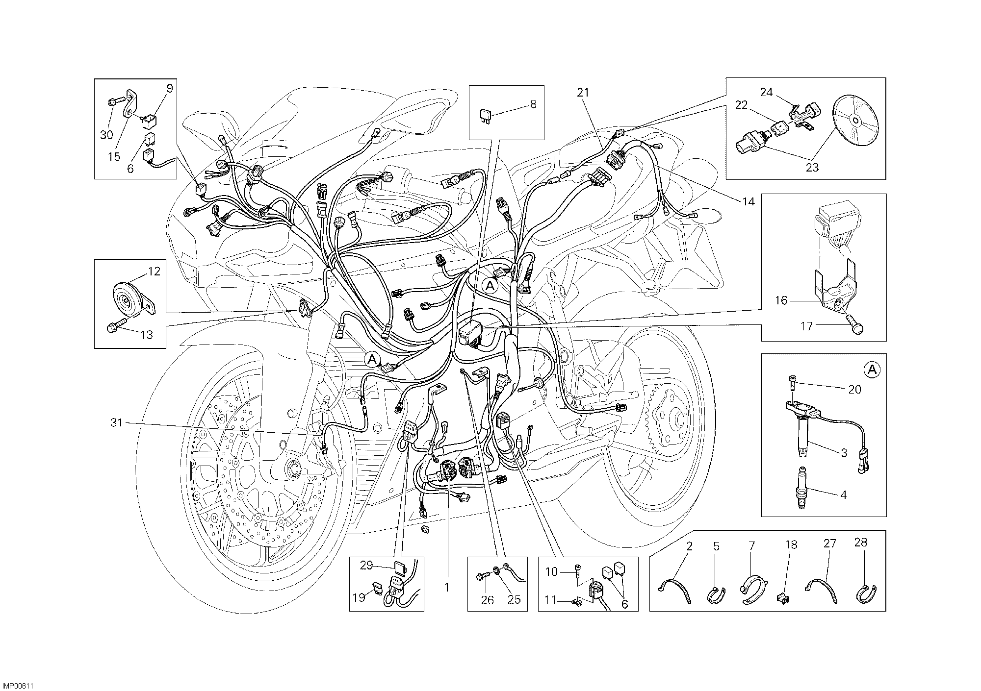 18A FAISCEAU DE FILS POUR SUPERBIKE 848 2010