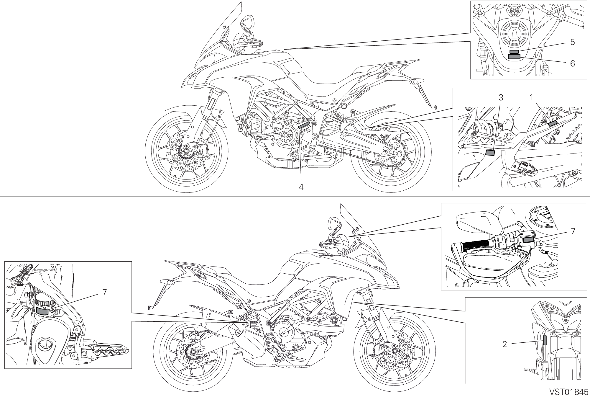 037 ETIQUETTE POUR MULTISTRADA 950 2018