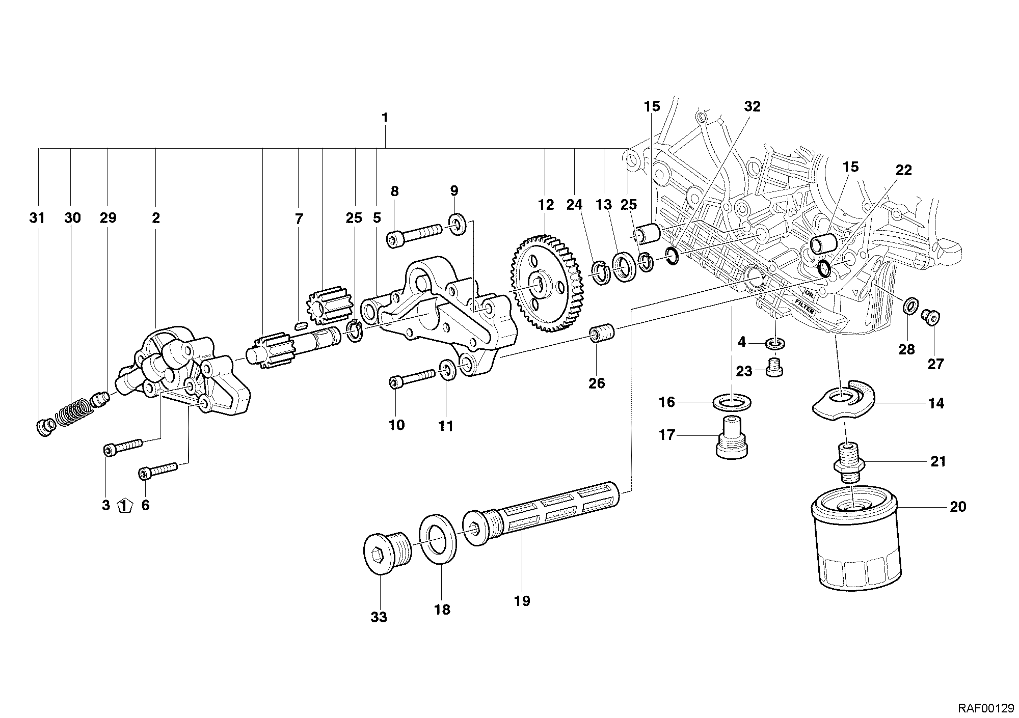 009 POMPE A HUILE FILTRE POUR SUPERBIKE 749 2003
