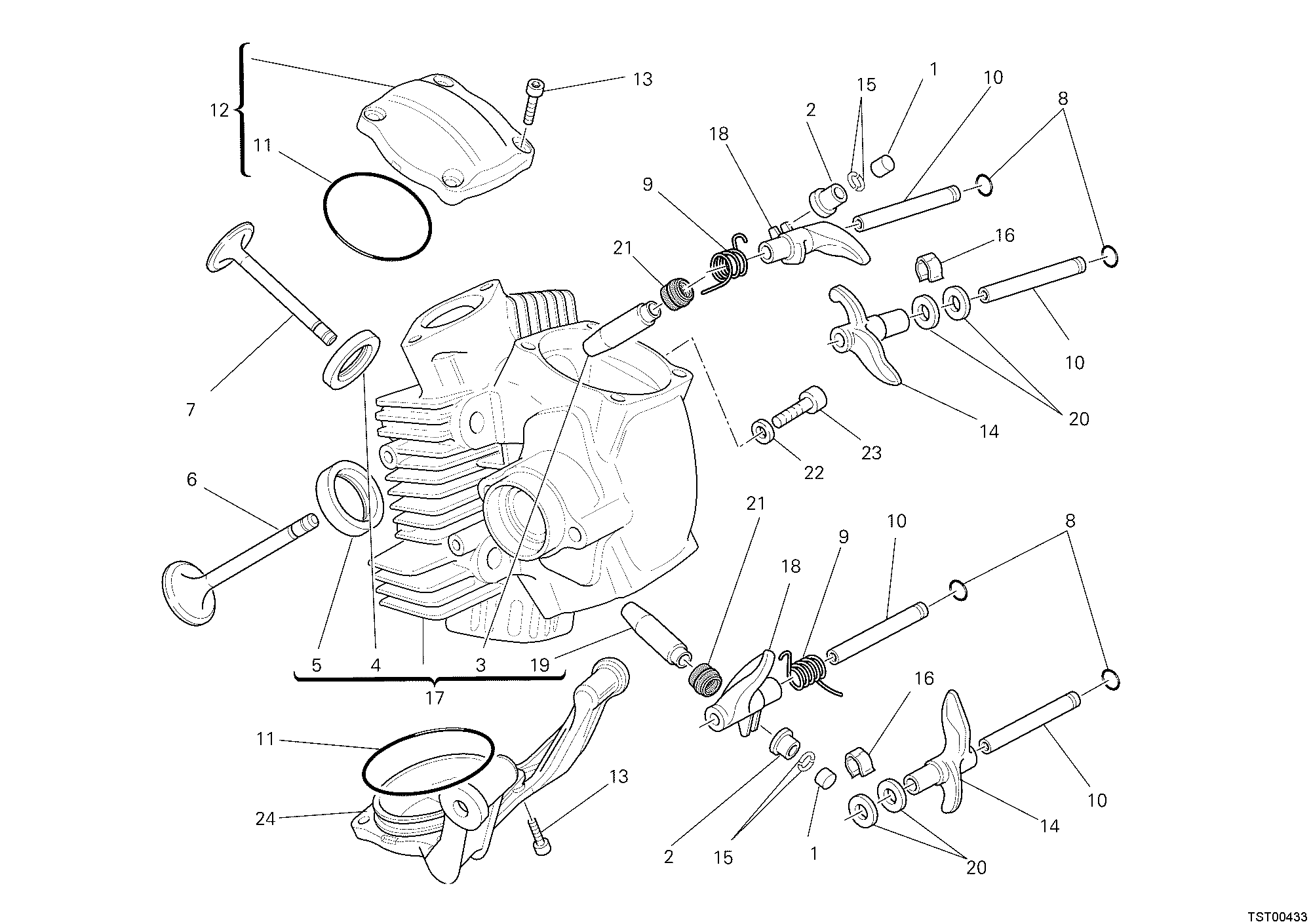 015 CULASSE HORIZONTALE POUR HYPERMOTARD 1100 EVO 2010