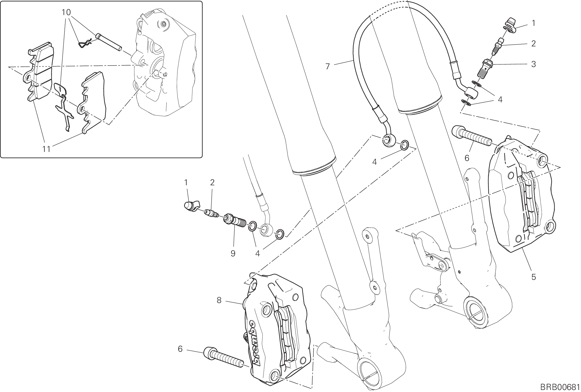 19B SYSTEME DE FREIN AVANT POUR HYPERMOTARD 950 2019