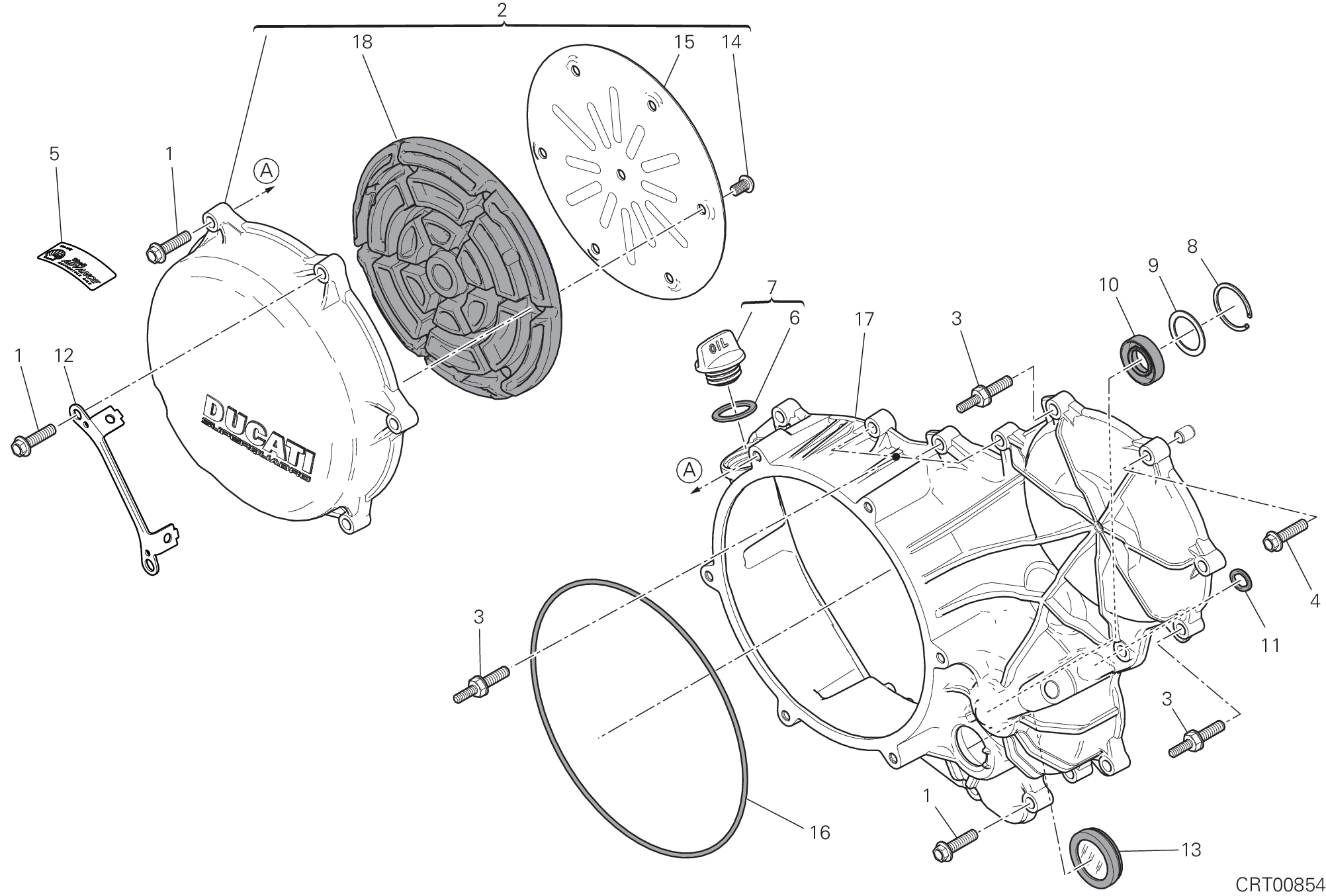 04A COUVERCLE EMBRAYAGE POUR SUPERBIKE PANIGALE V2 2020