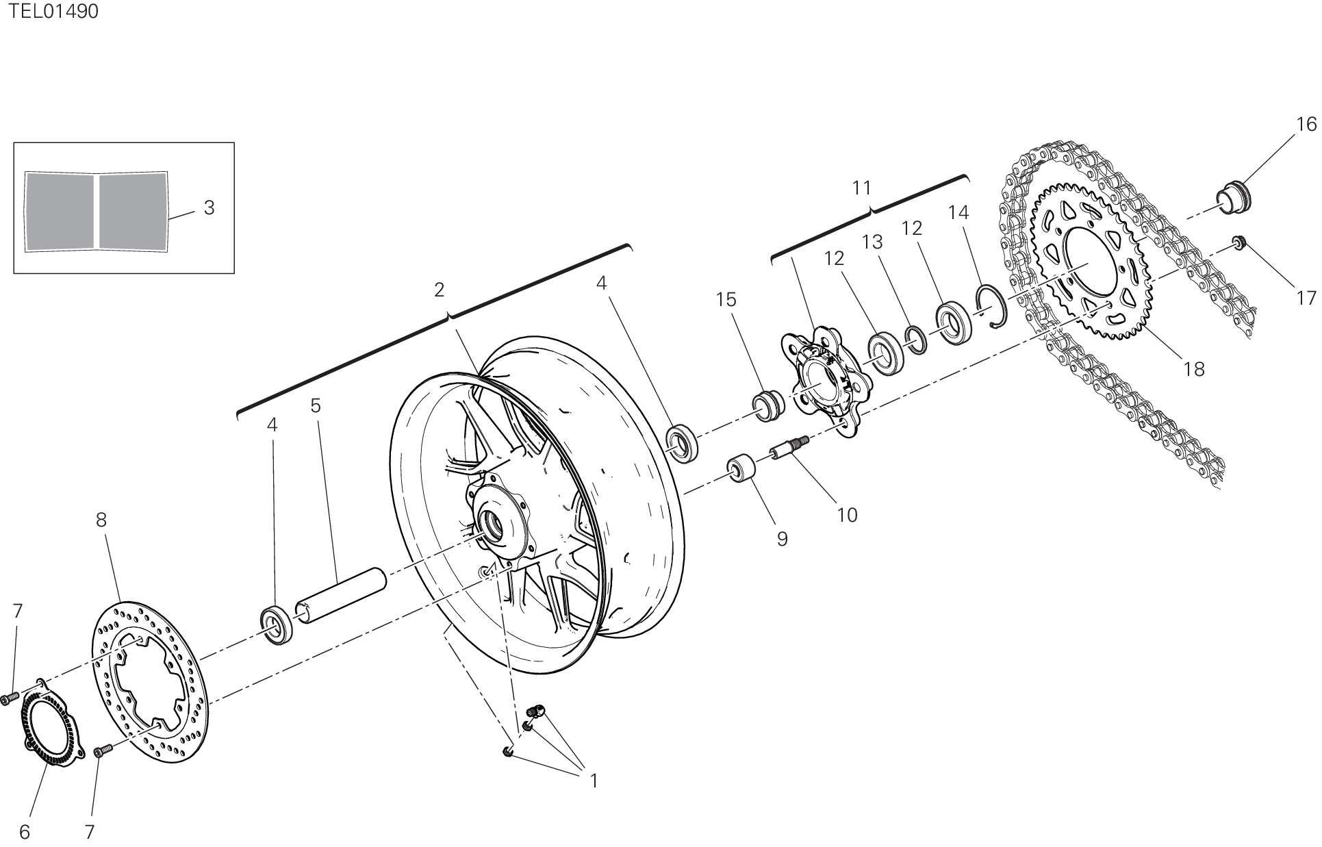 28A ROUE ARRIERE POUR MONSTER SP 2023