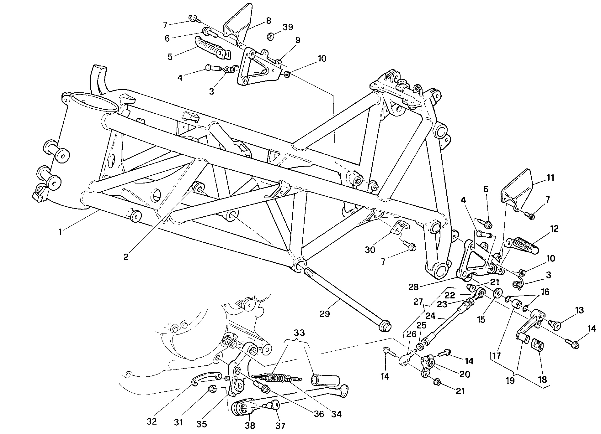 023 CADRE POUR SUPERBIKE 916 SP 1996