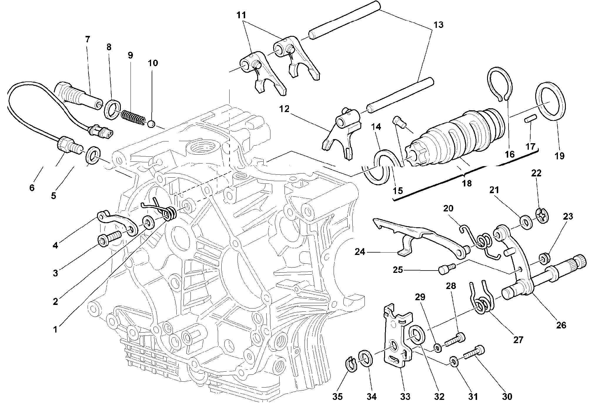 020 ARBRE SELECTEUR DE VITESSES POUR SUPERBIKE 748 SPS 1999
