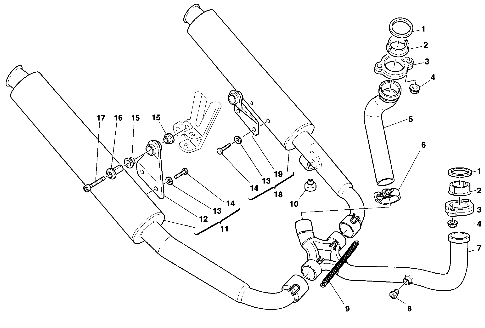 017 ECHAPPEMENT POUR SPORT TOURING ST2 1998