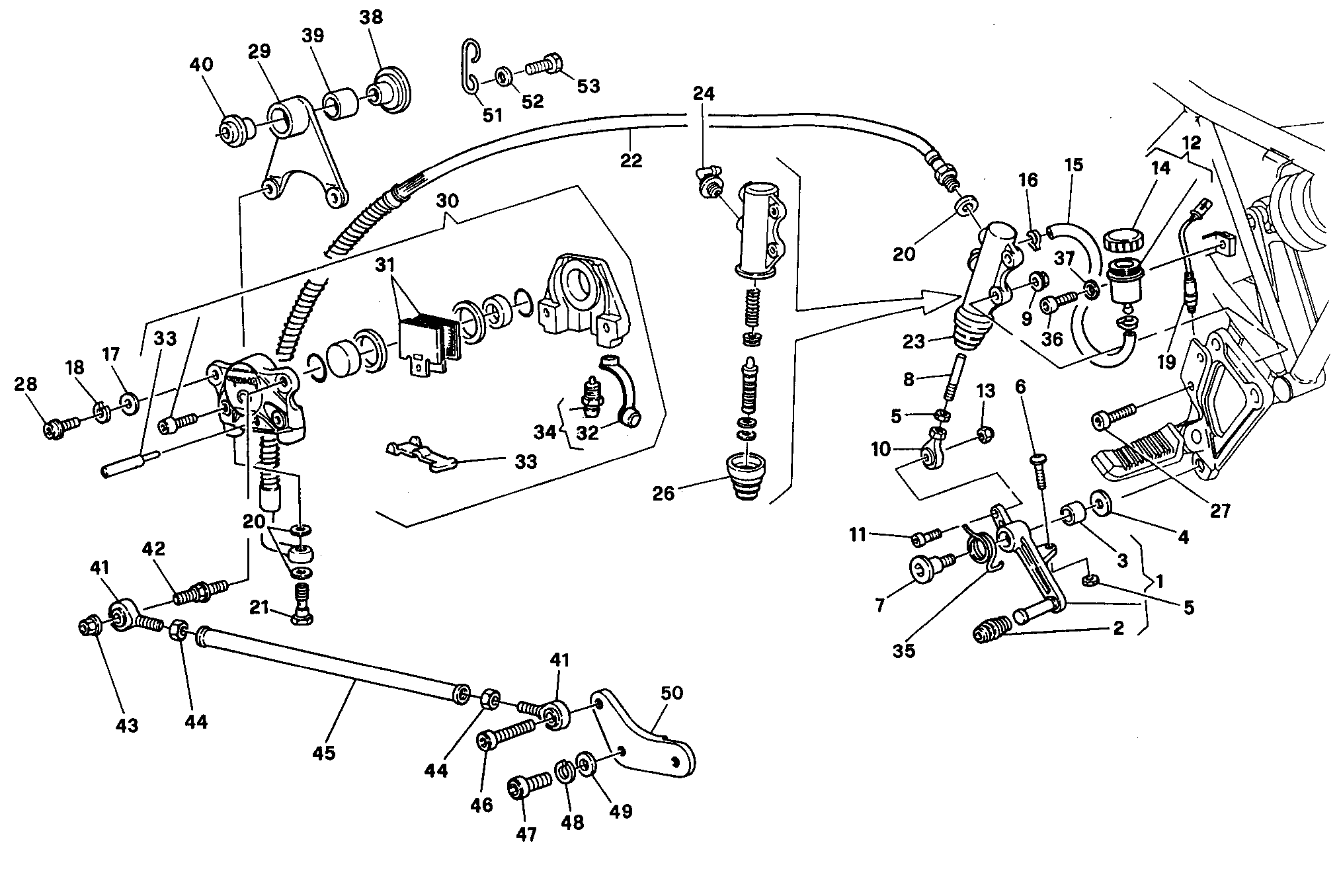 226 SYSTEME DE FREIN ARRIEREE OPTIONAL POUR SUPERSPORT 750 SS 1991