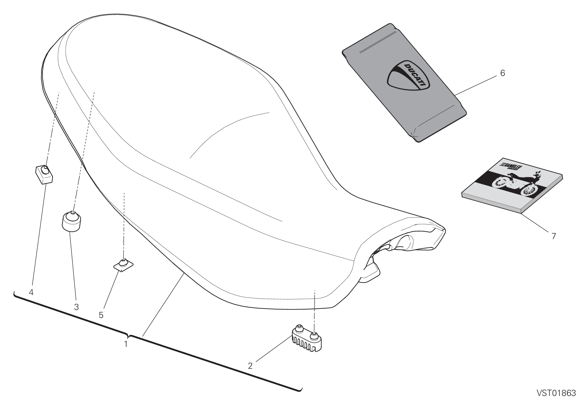 32A SELLE POUR SCRAMBLER ICON 2019