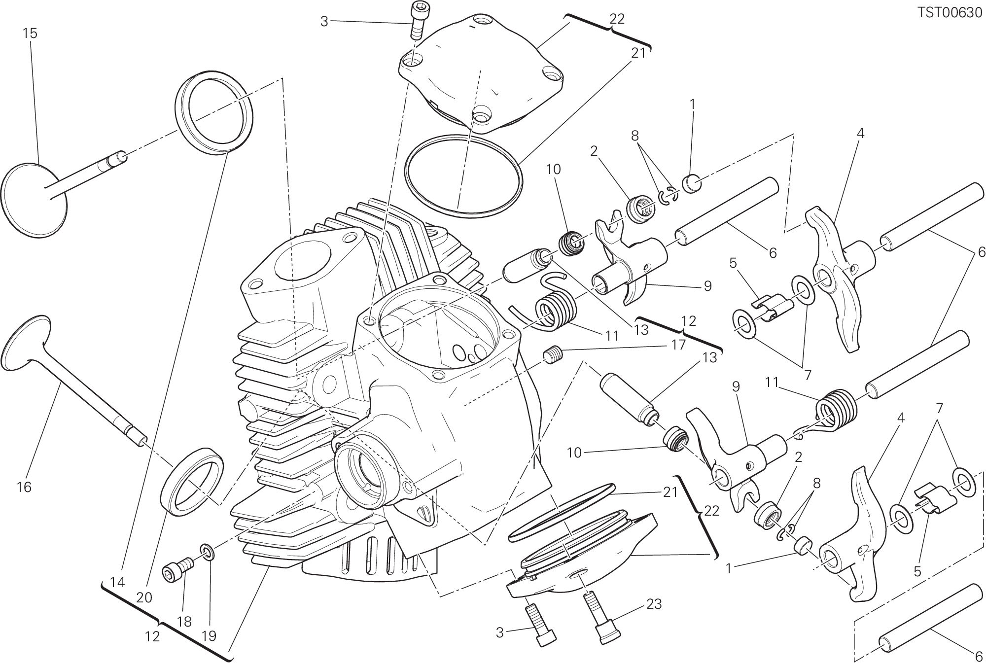 11D CULASSE HORIZONTALE POUR SCRAMBLER DESERT SLED 2022