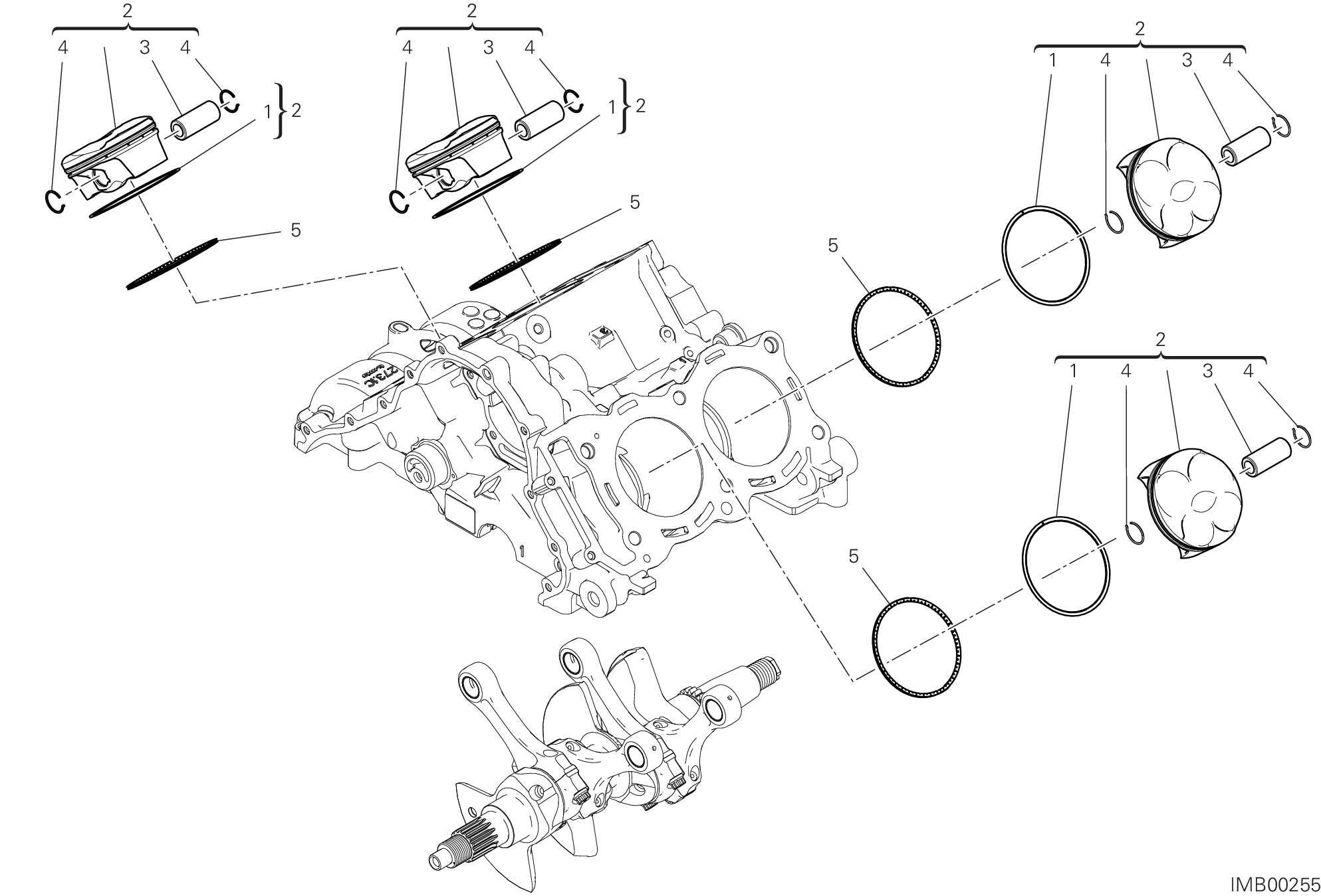 06A CYLINDRES PISTONS POUR SUPERBIKE PANIGALE V4 R 2023