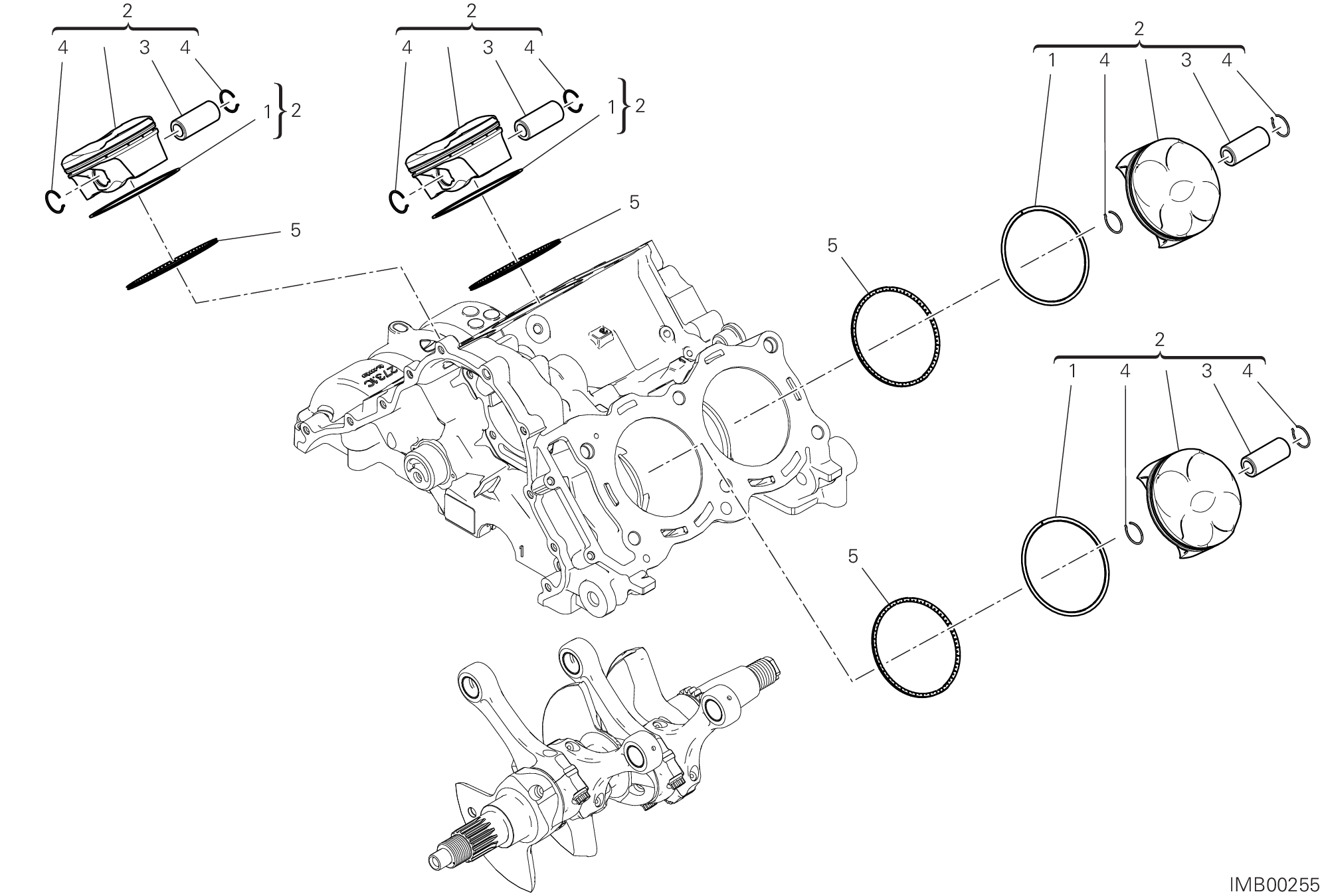 06A CYLINDRES PISTONS POUR SUPERBIKE PANIGALE V4 R 2024