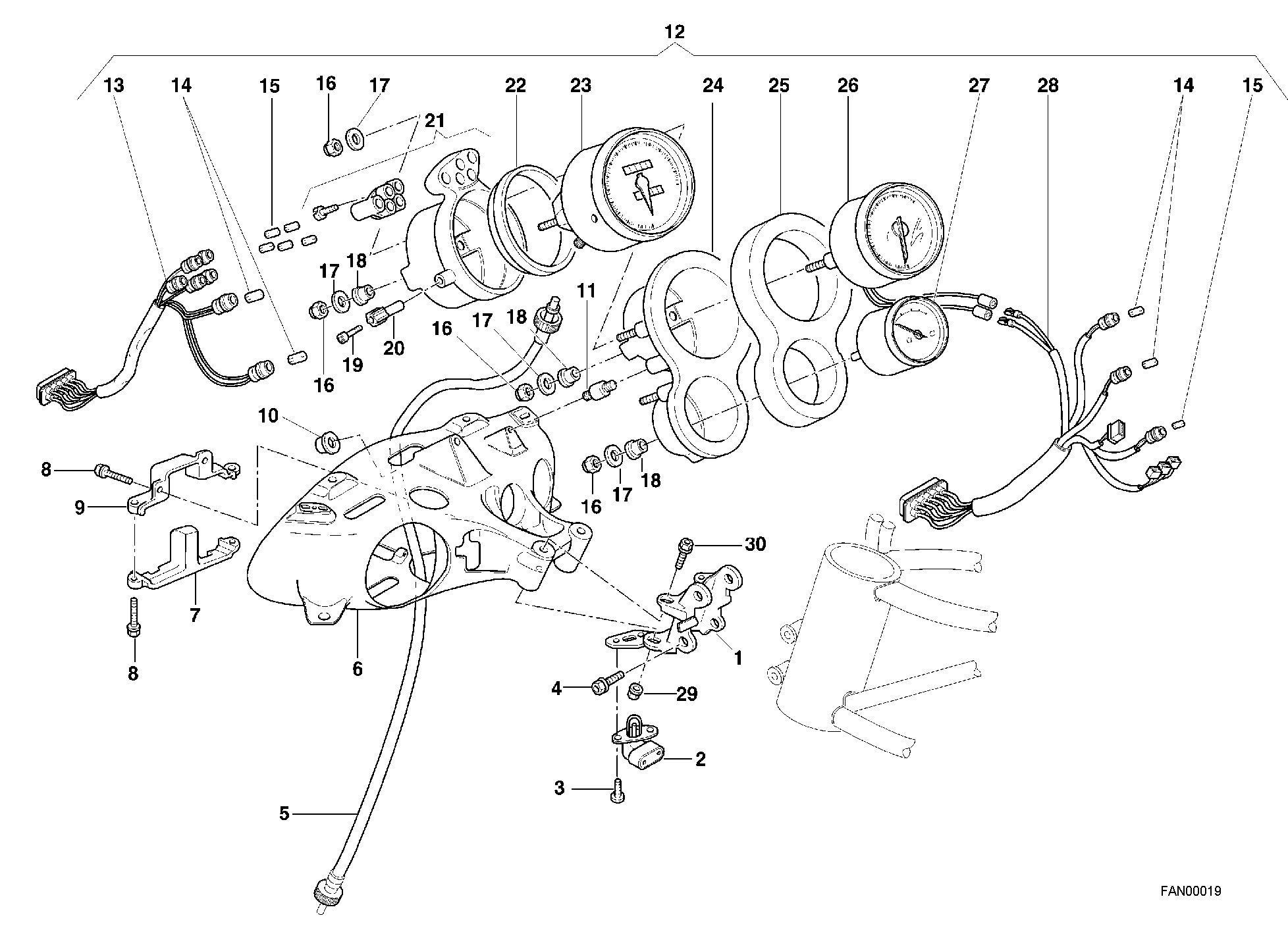 020 COMPTEURS POUR SUPERBIKE 748 S 2000