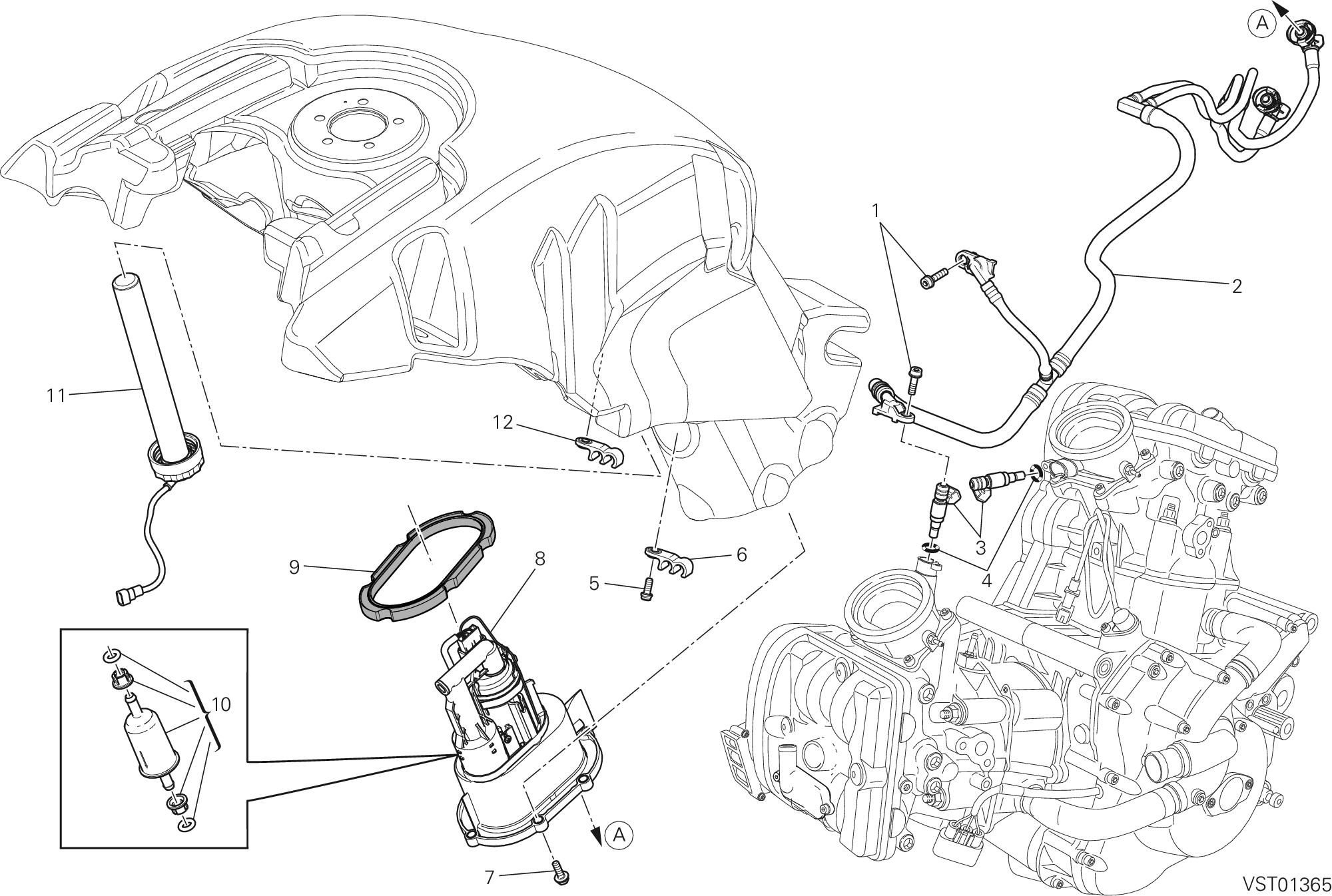 32A POMPE A CARBURANT POUR DIAVEL CARBON FL 2015