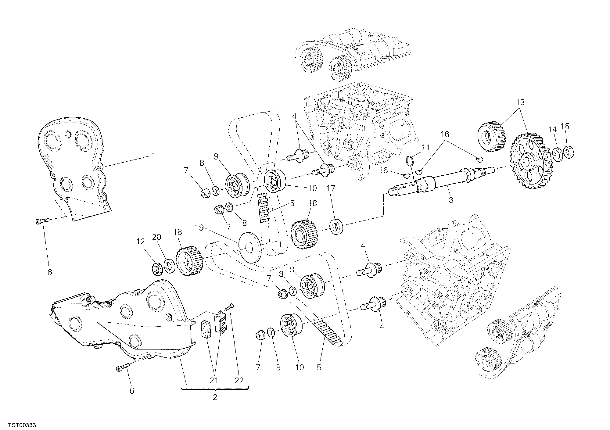 008 COURROIE DISTRIBUTION POUR SUPERBIKE 1198 S 2010