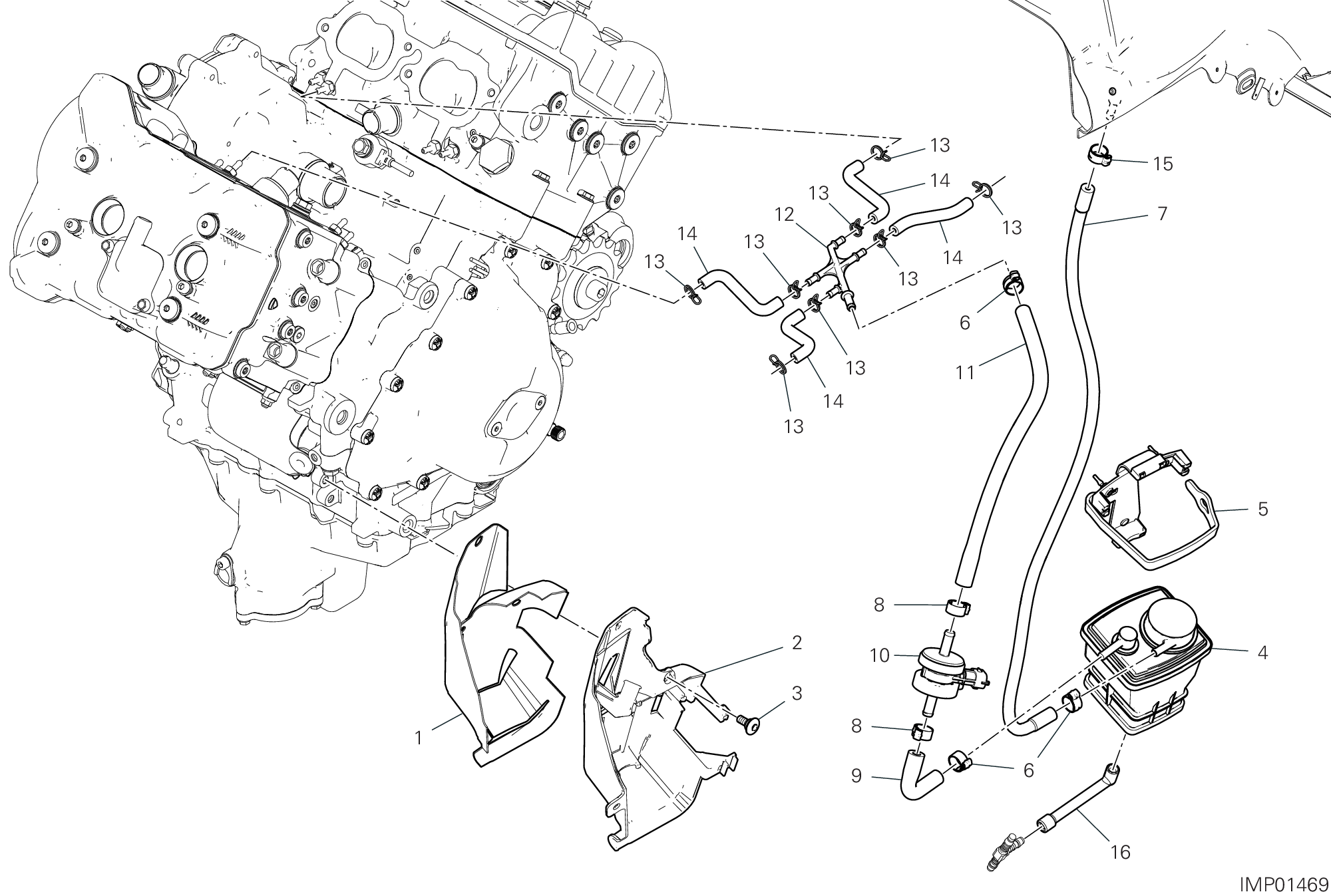 36C FILTRE CANISTER POUR SUPERBIKE PANIGALE V4 2022 WORLD CHAMPION MOTOGP REPLICA 63 2024