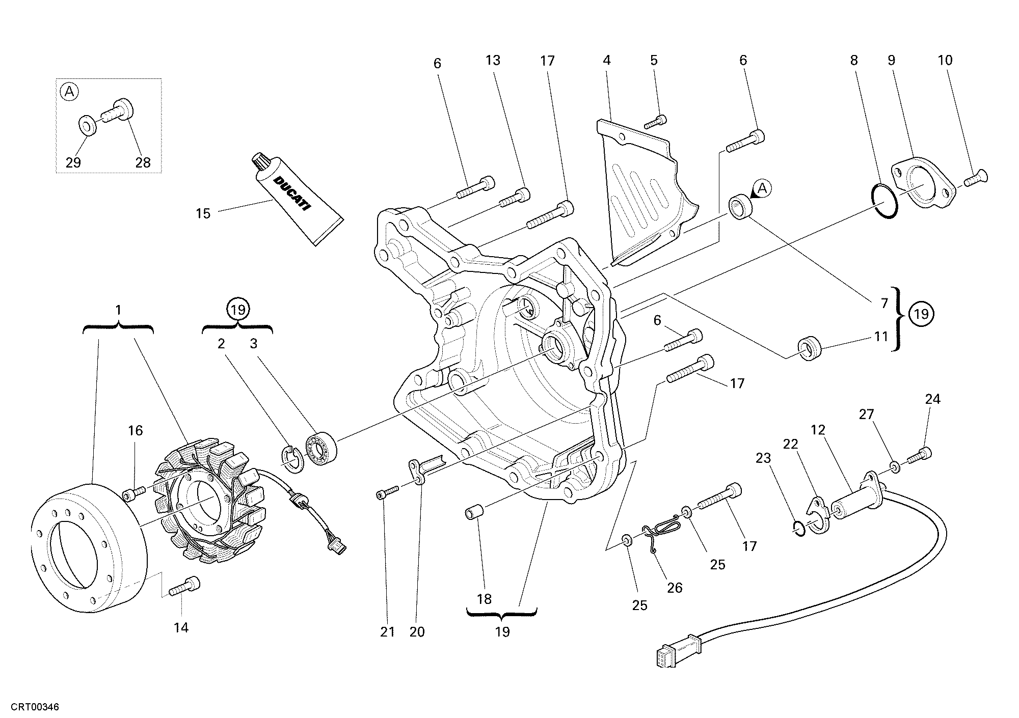 011 COUVERCLE GENERATEUR POUR MONSTER 695 2007